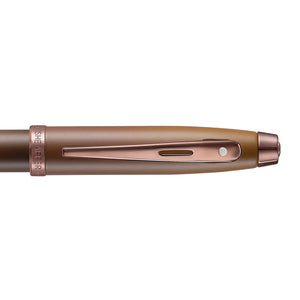 Sheaffer 100 9374 Coffee Edition Matt Brown Rollerball Pen with Regal Brown PVD Trims - Pen Store