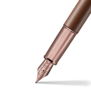 Sheaffer 100 9374 Coffee Edition Matt Brown Fountain Pen with Regal Brown PVD Trims - Pen Store