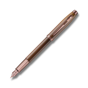 Sheaffer 100 9374 Coffee Edition Matt Brown Fountain Pen with Regal Brown PVD Trims - Pen Store