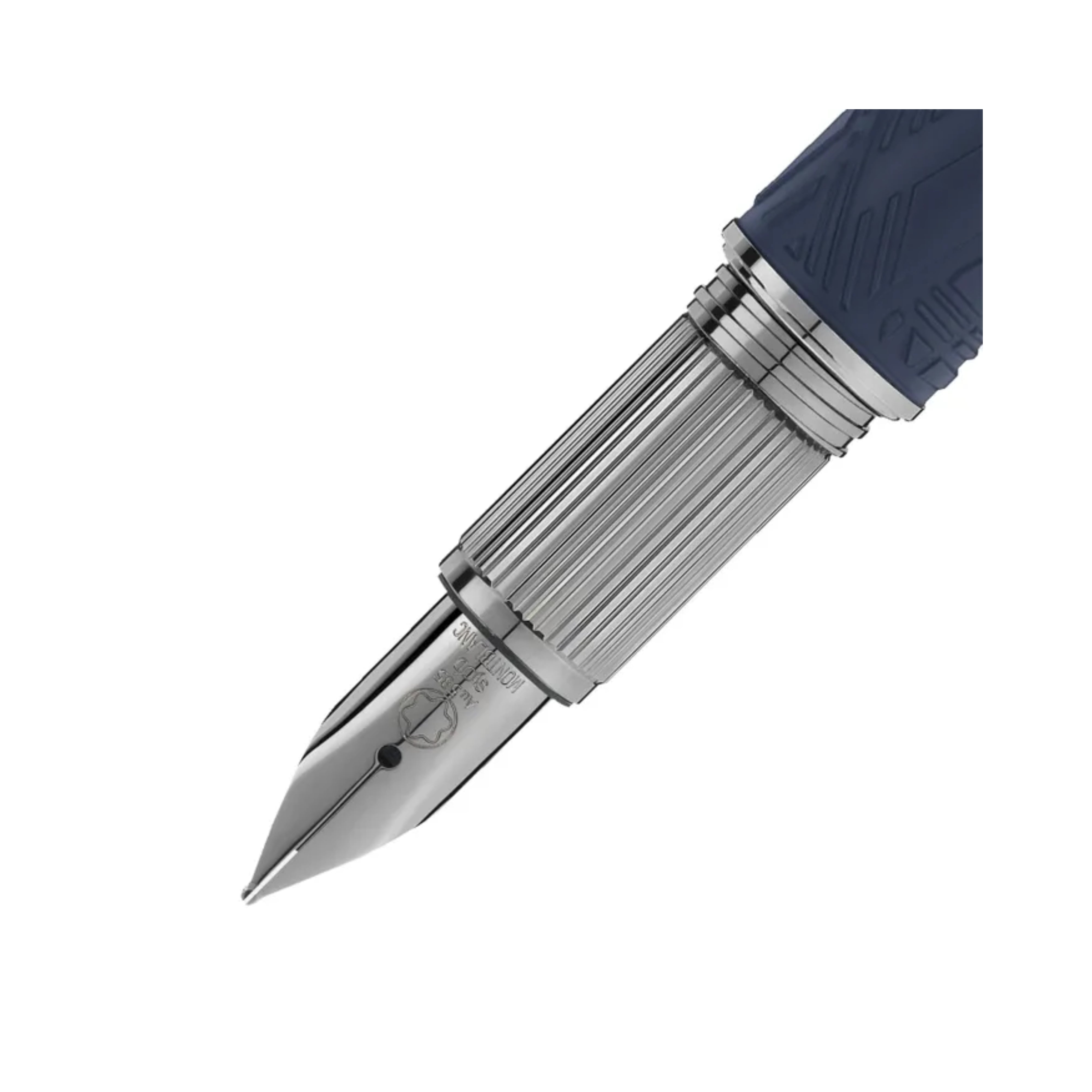 MontBlanc StarWalker Space Blue Precious Doué Fountain Pen (14K Medium) - Blue
