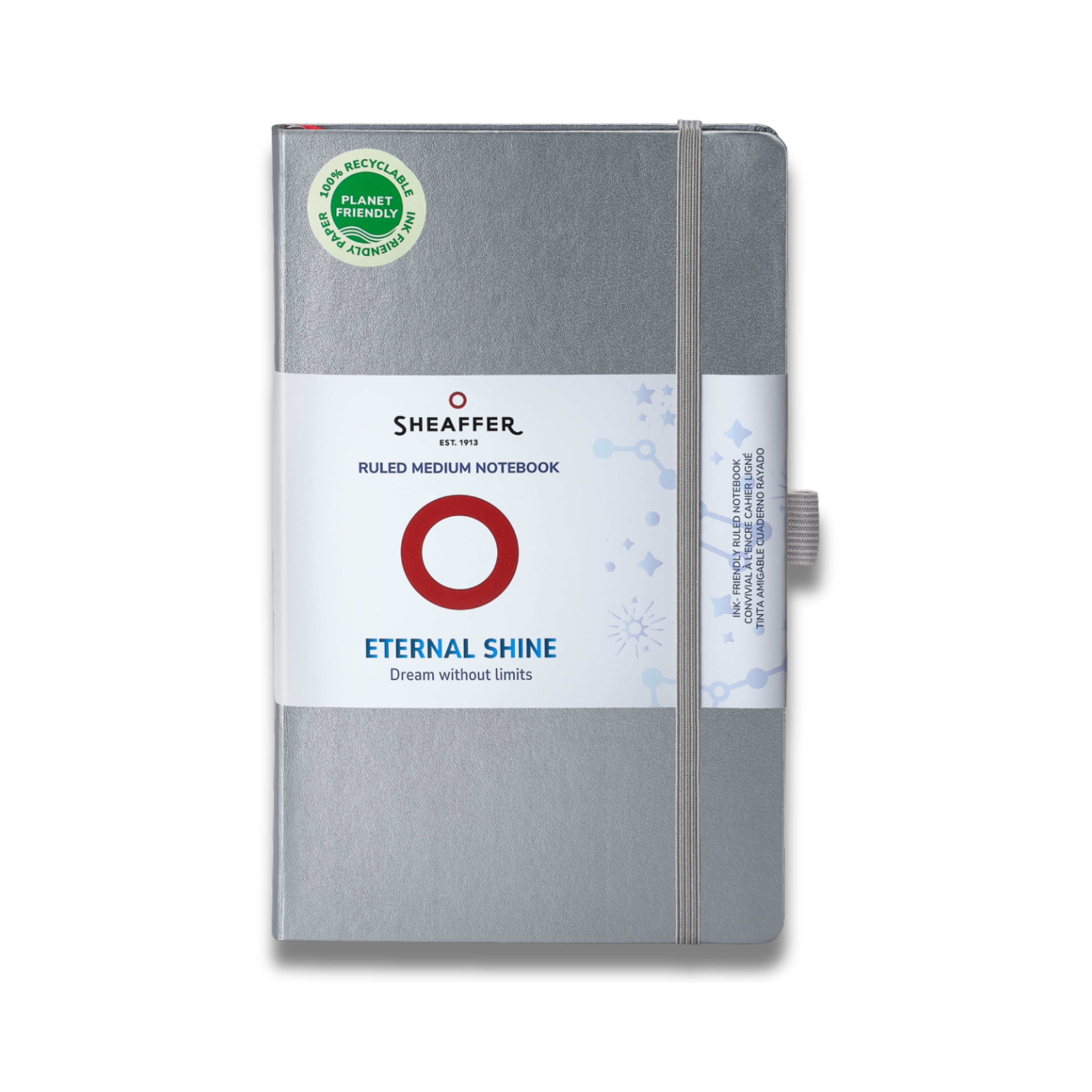 Sheaffer Eternal Shine 90 GSM Eco-Friendly Hardbound Medium Notebook - Metallic Light Grey