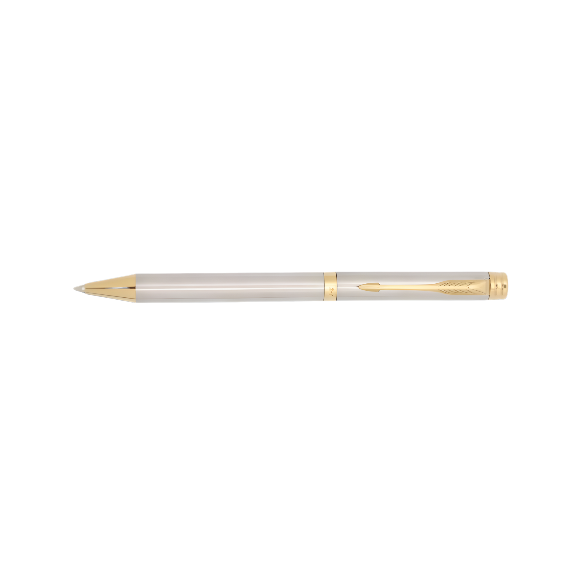 Parker Folio Stainless Steel Gold Trim Ballpoint Pen