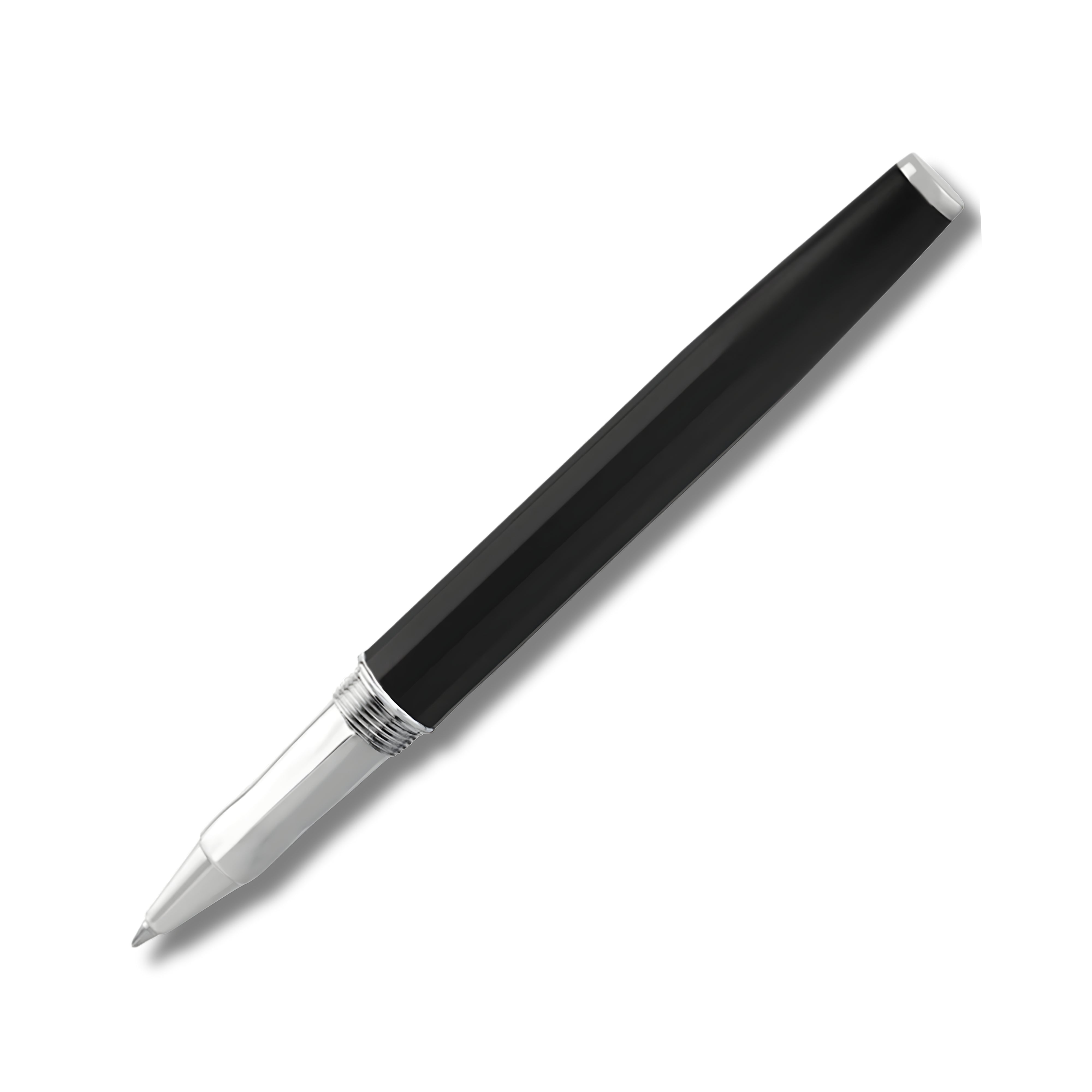 Intellio Germany Jewel Starry Black and Chrome Rollerball Pen