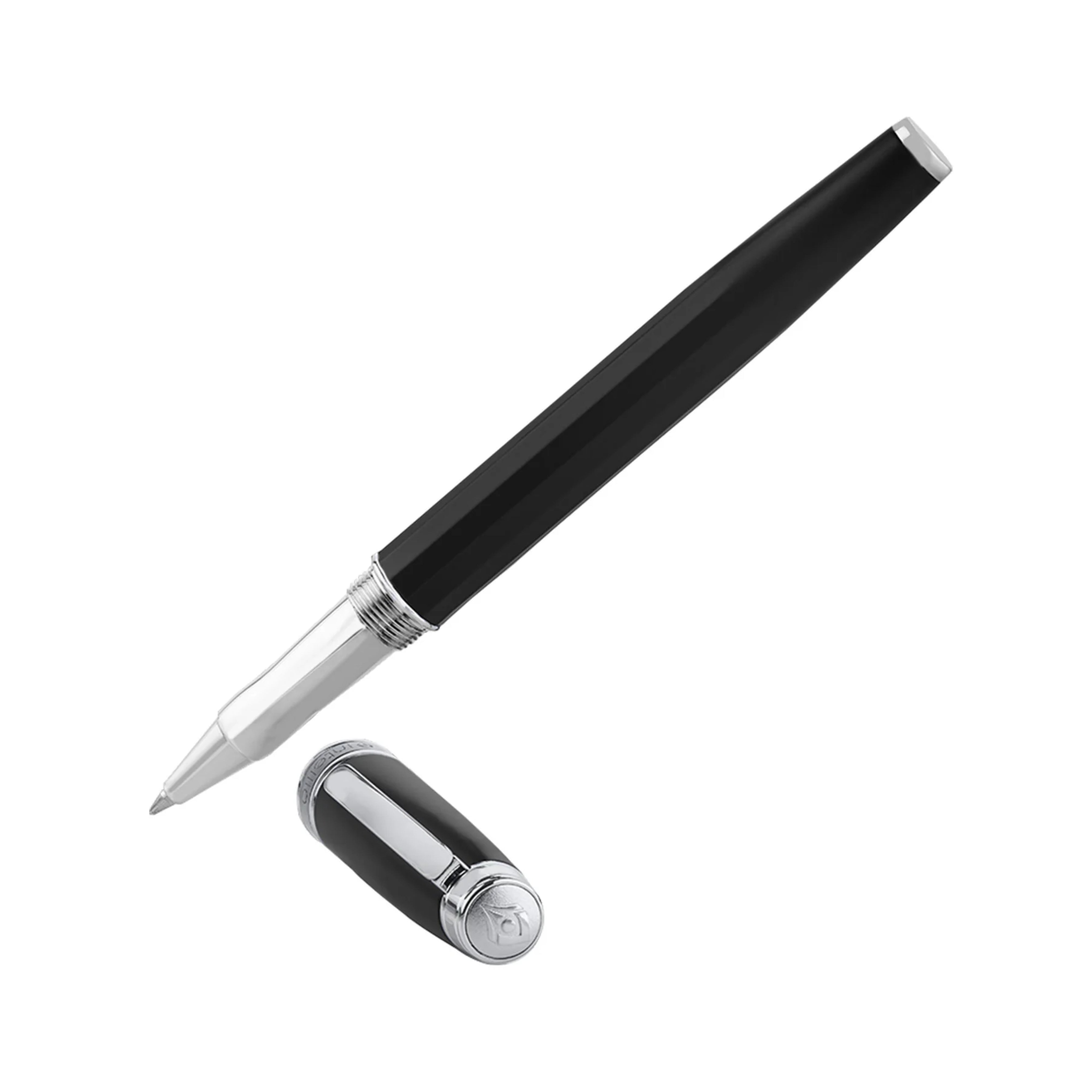 Intellio Germany Jewel Starry Black and Chrome Rollerball Pen