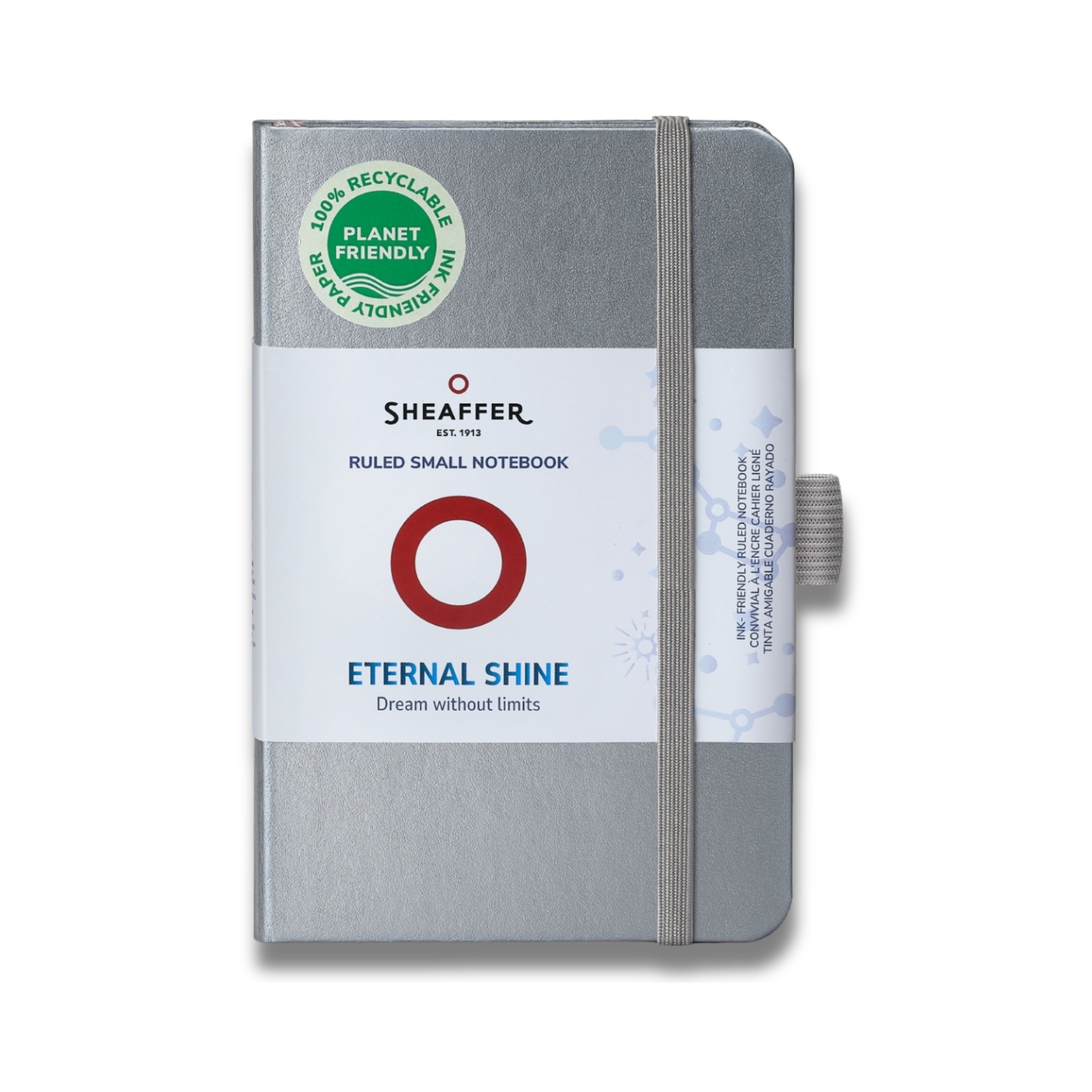 Sheaffer Eternal Shine 90 GSM Eco-Friendly Hardbound Small Notebook - Metallic Light Grey