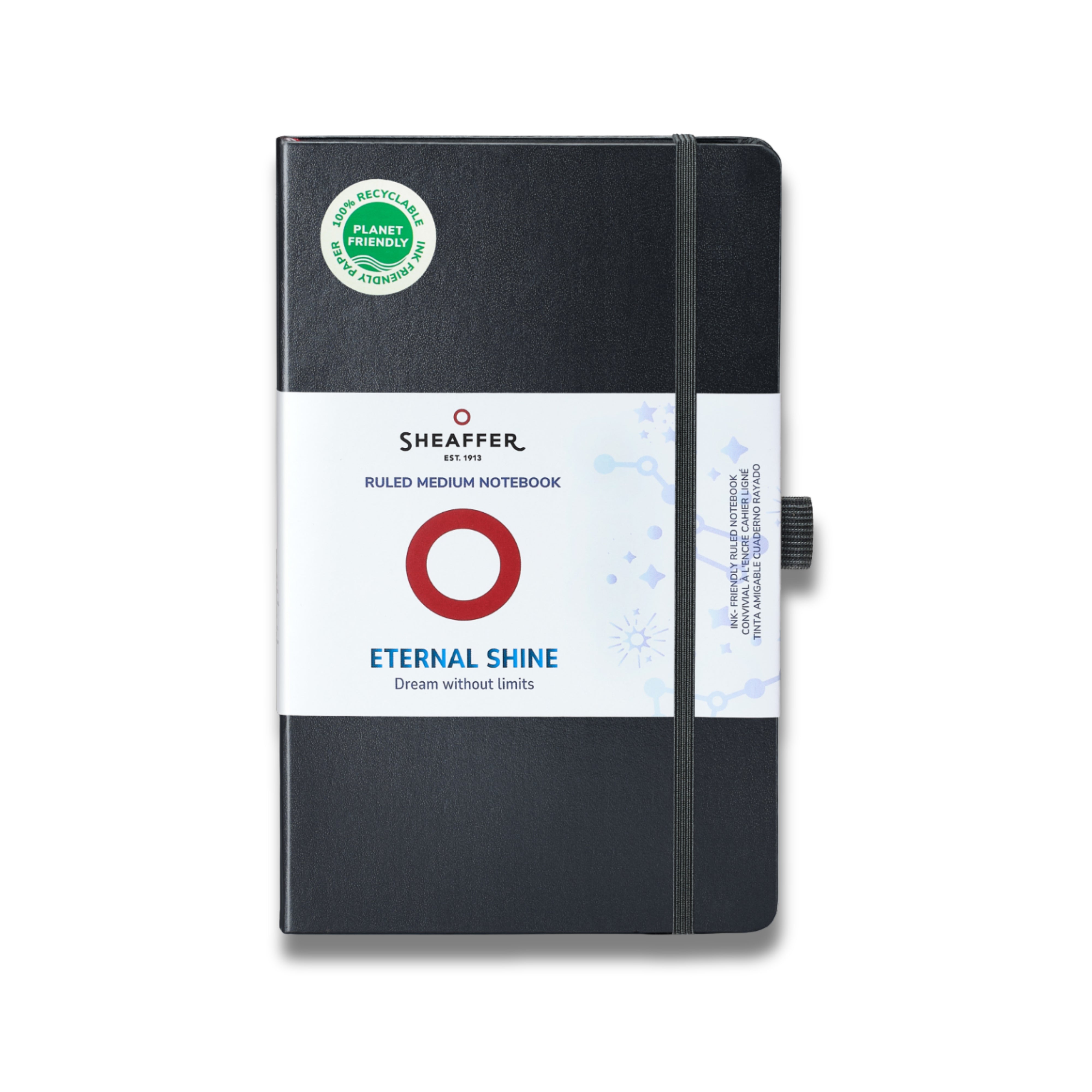 Sheaffer Eternal Shine 90 GSM Eco-Friendly Hardbound Medium Notebook - Black