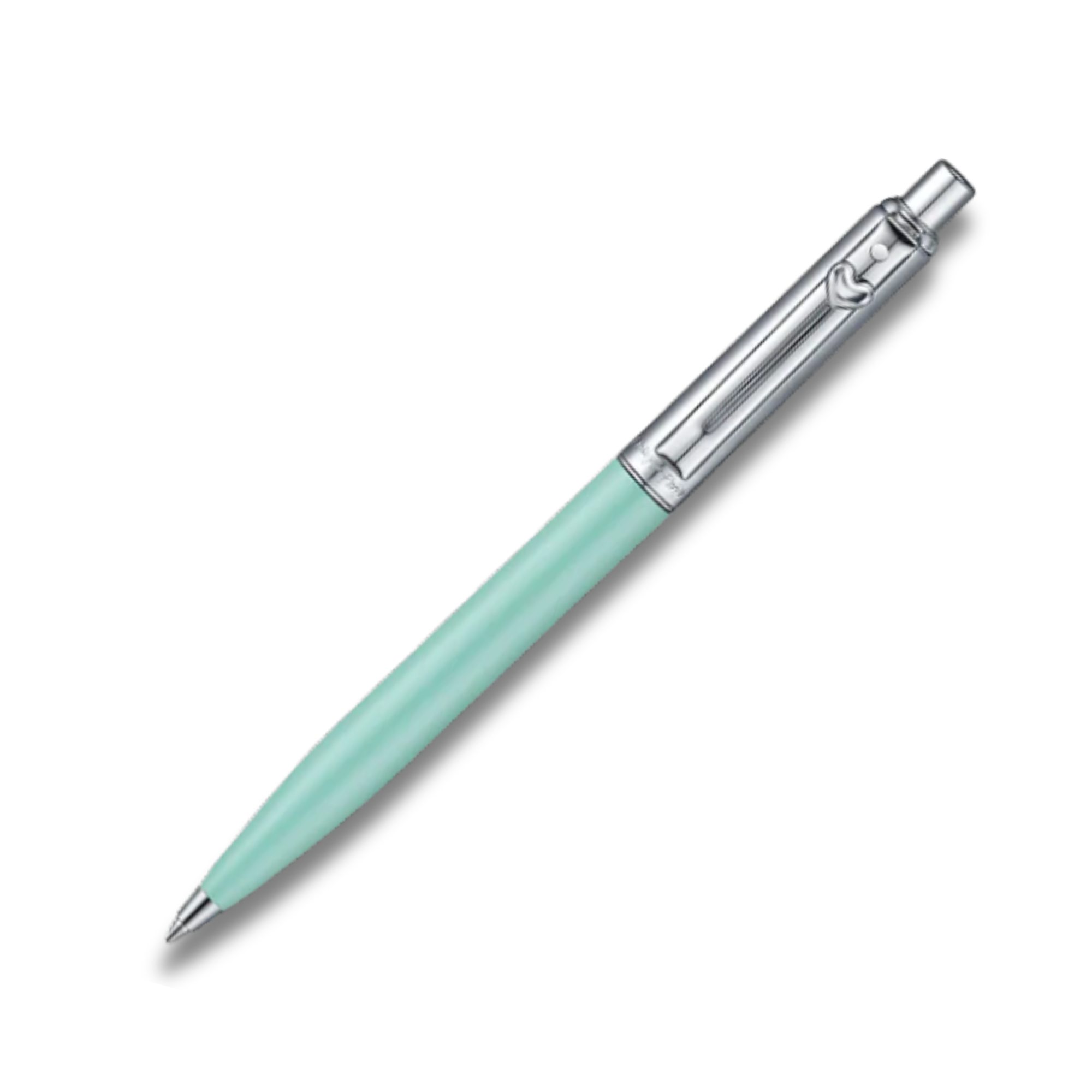 Sheaffer Sentinel Emily in Paris 321 Green Matte Finish Ballpoint Pen with Chrome-Plated Trims and Heart-Shaped Clip Emblem