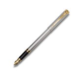 Parker Folio Stainless Steel Gold Trim Fountain Pen