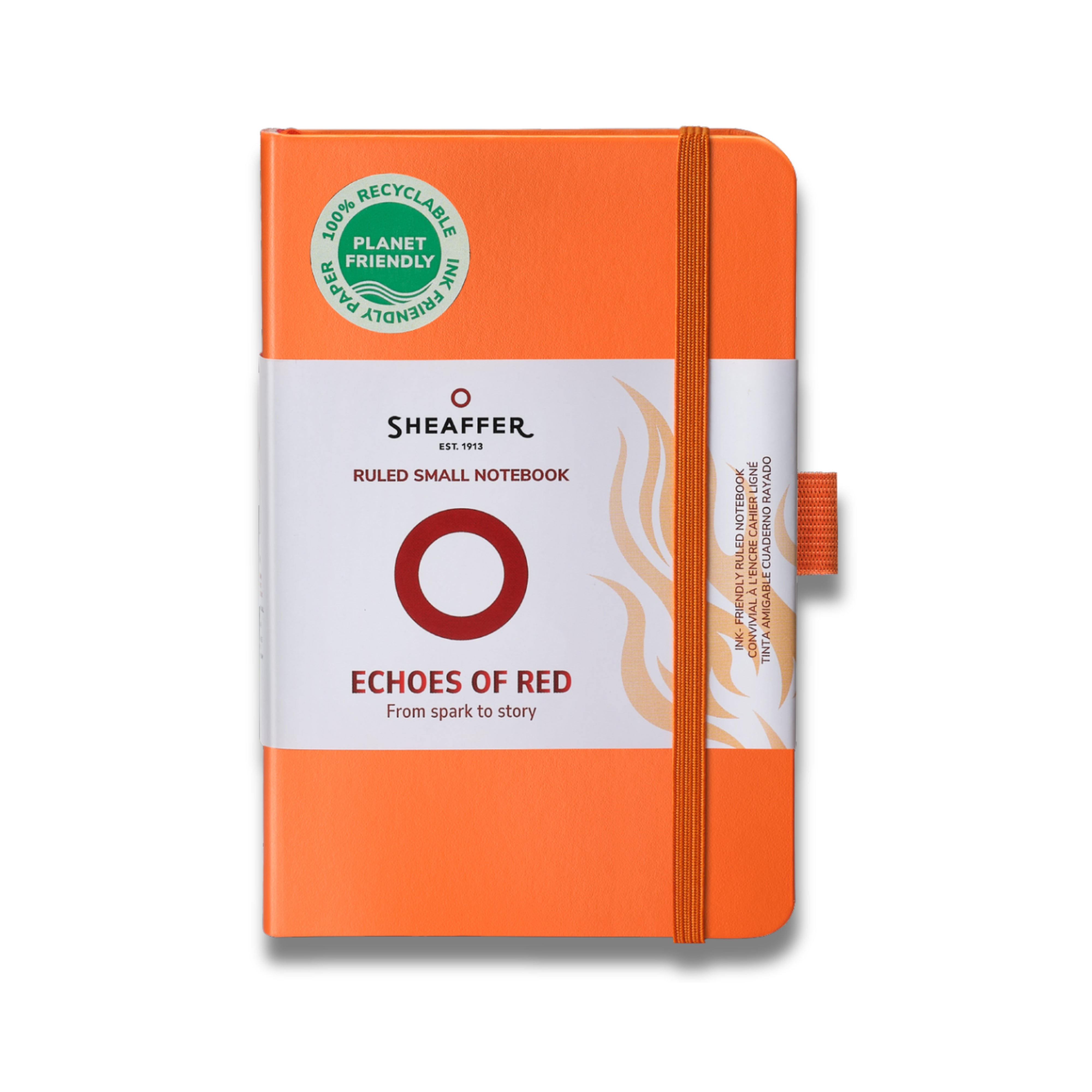 Sheaffer Echoes Of Red 90 GSM Eco-Friendly Hardbound Small Notebook - Orange