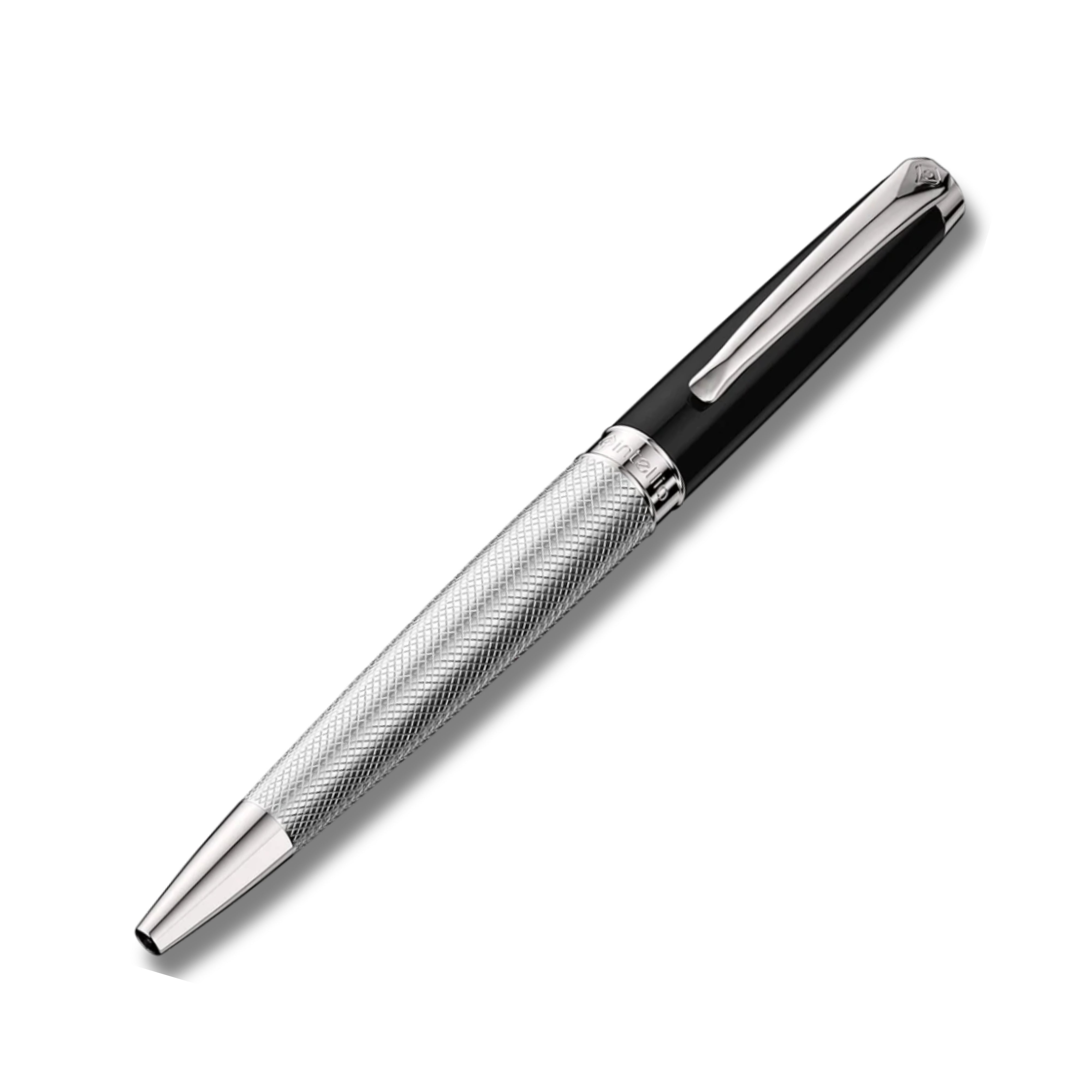 Intellio Germany Black and Chrome with Guilloche Ballpoint Pen