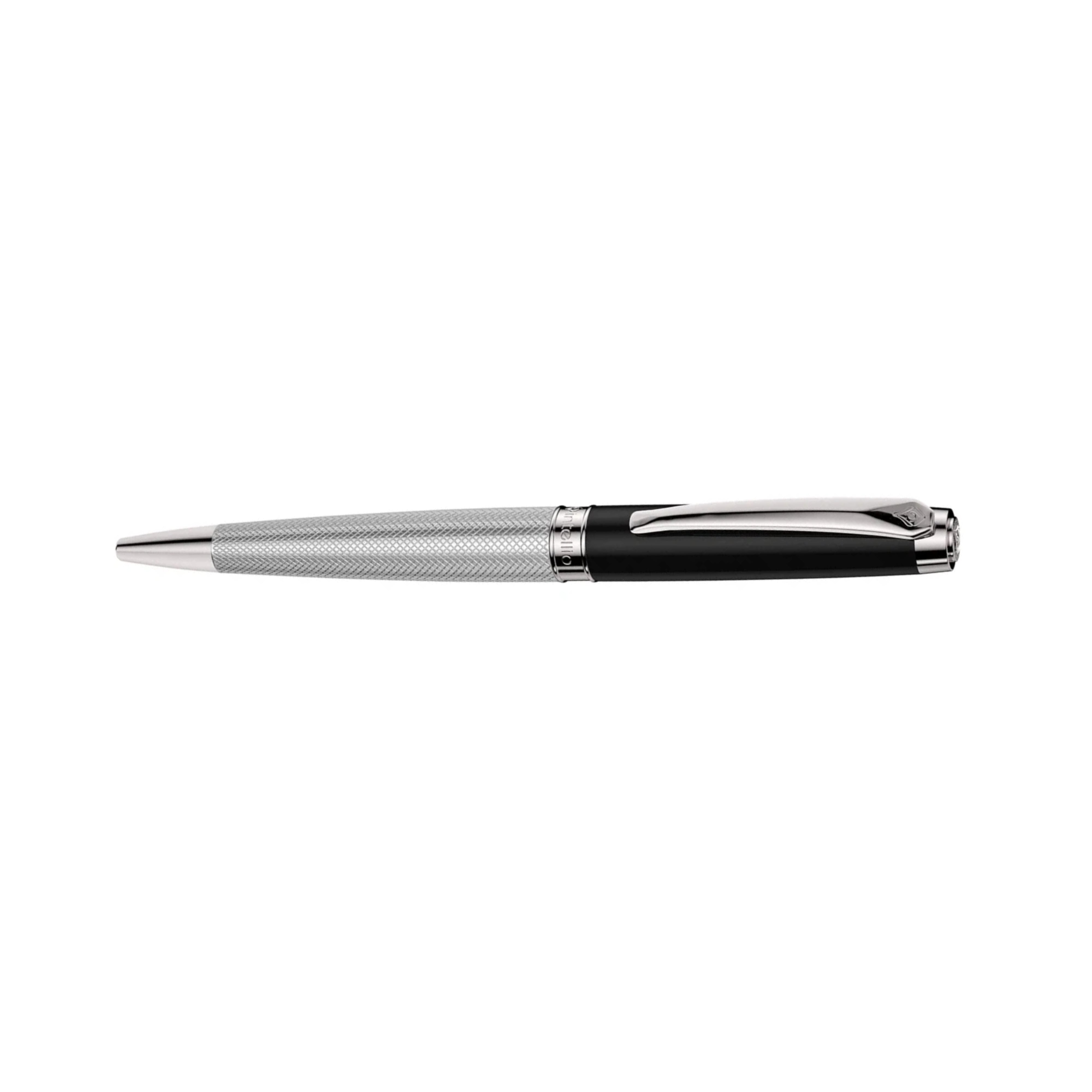 Intellio Germany Black and Chrome with Guilloche Ballpoint Pen