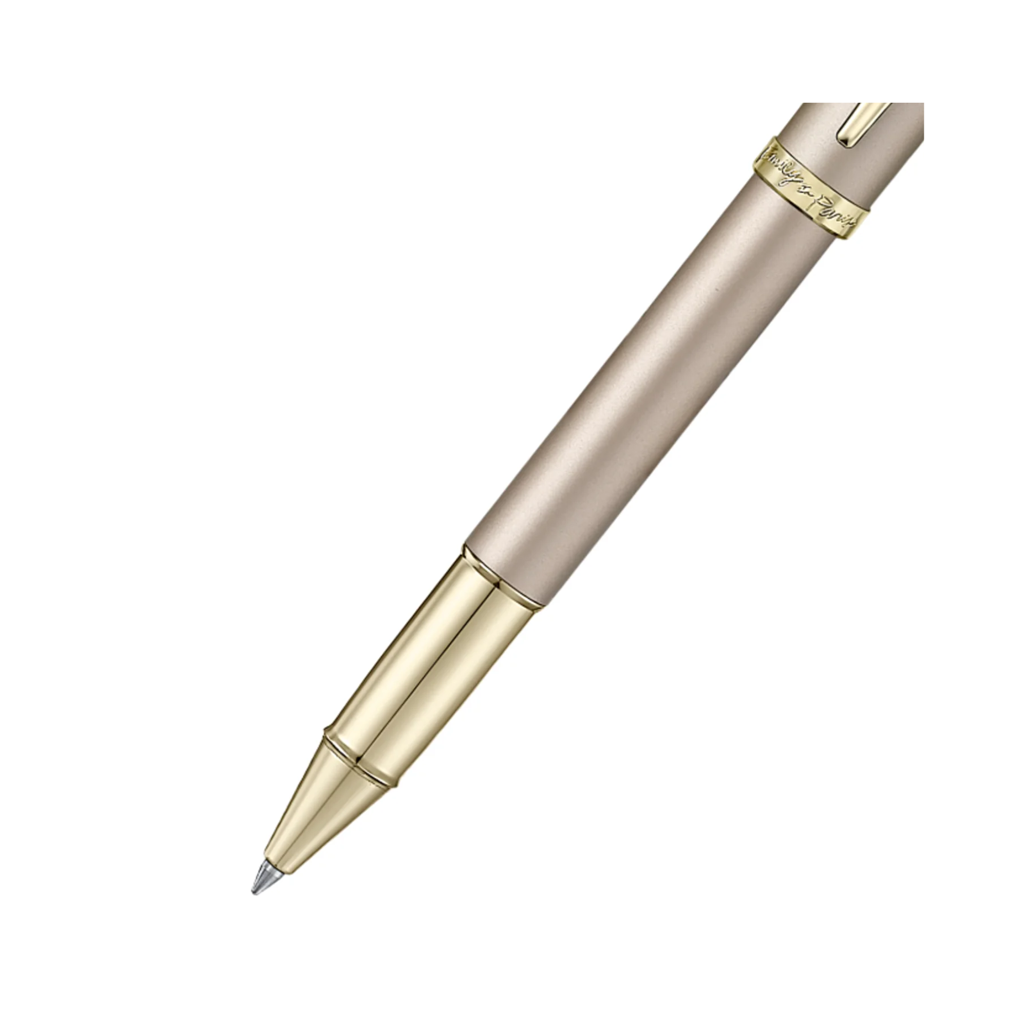Sheaffer 100 Emily in Paris 9377 Champagne Gold Rollerball Pen with Champagne Gold Trims and Bow-Shaped Clip Emblem