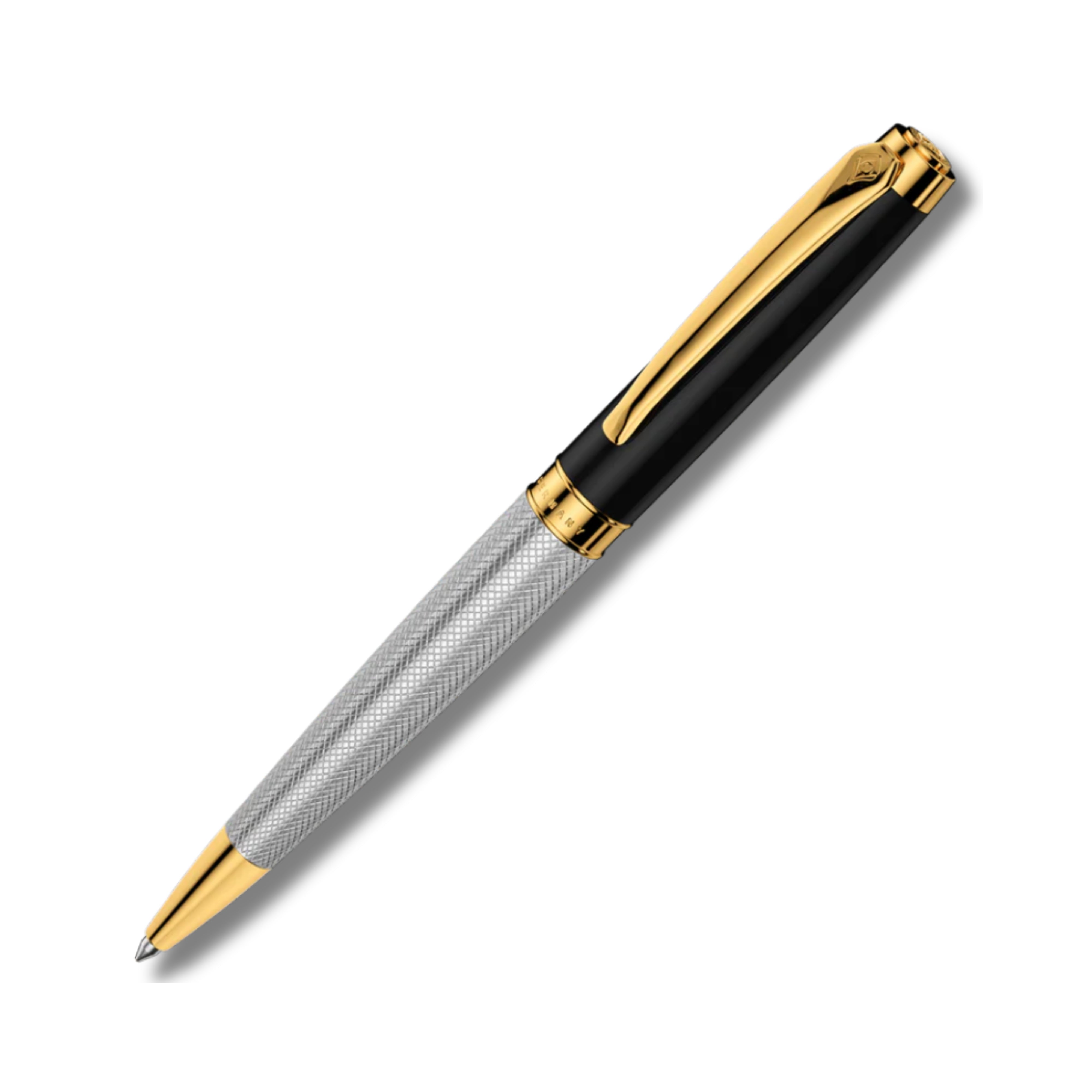 Intellio Germany Black and Gold with Guilloche Ballpoint Pen