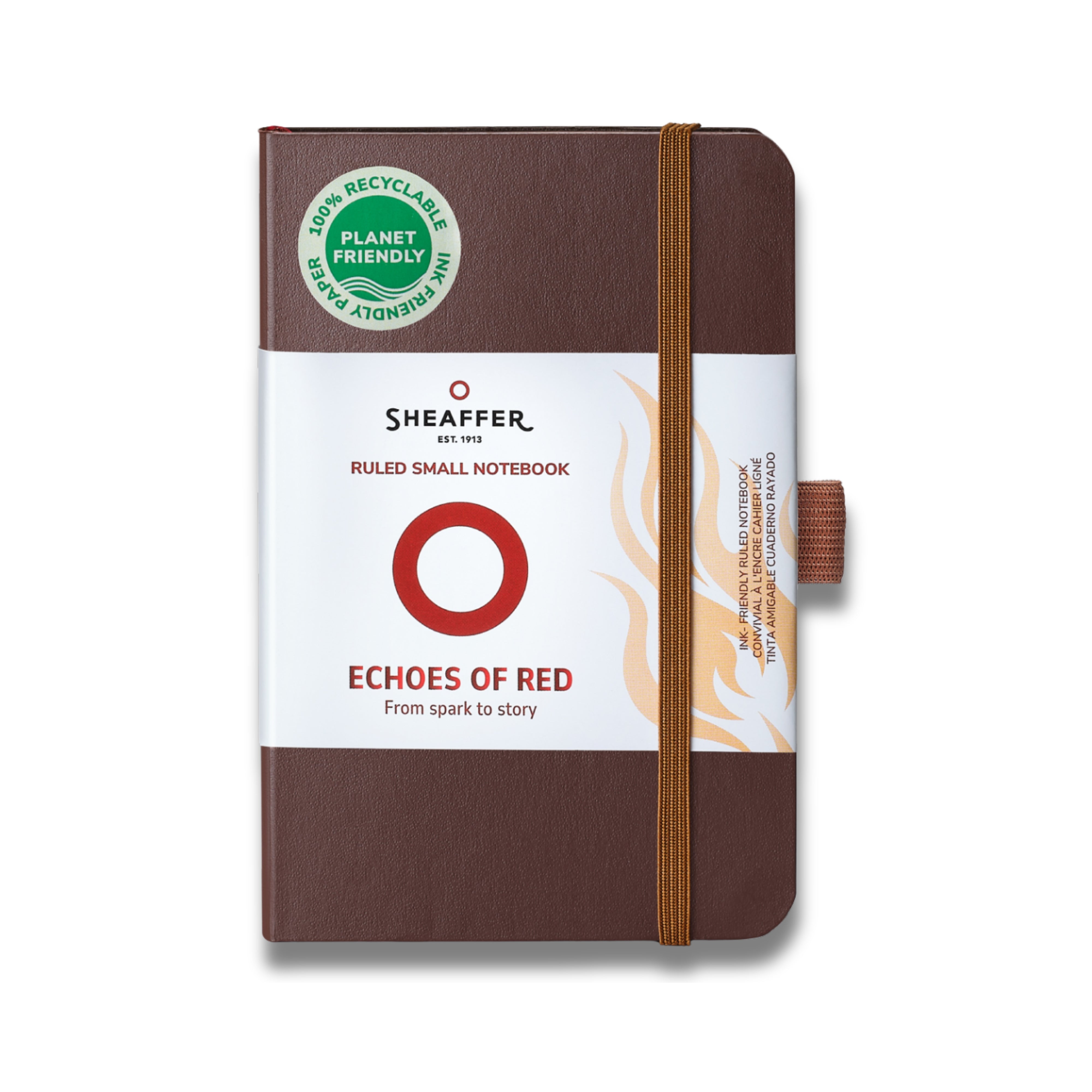 Sheaffer Echoes Of Red 90 GSM Eco-Friendly Hardbound Small Notebook - Dark Brown