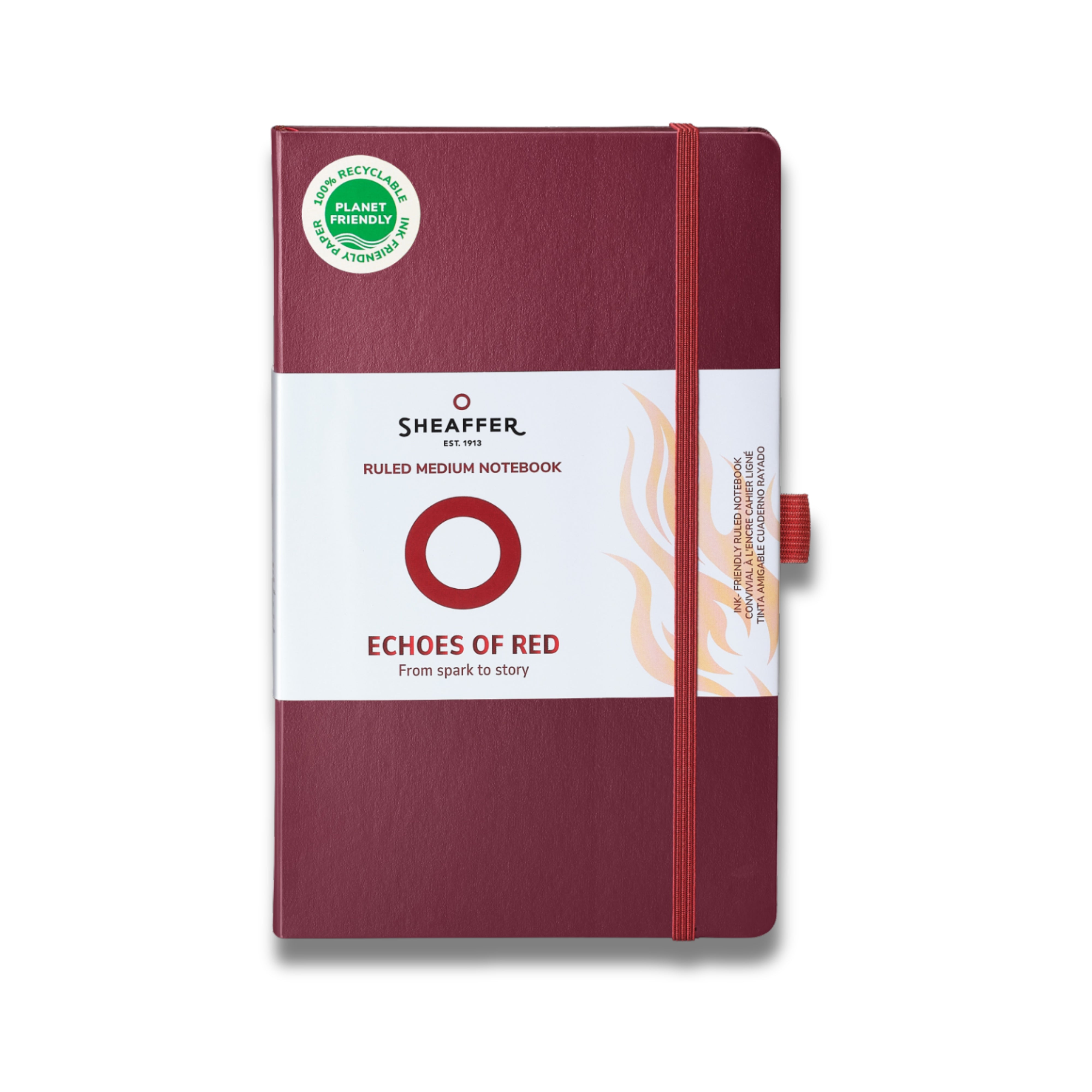 Sheaffer Echoes Of Red 90 GSM Eco-Friendly Hardbound Medium Notebook - Burgundy
