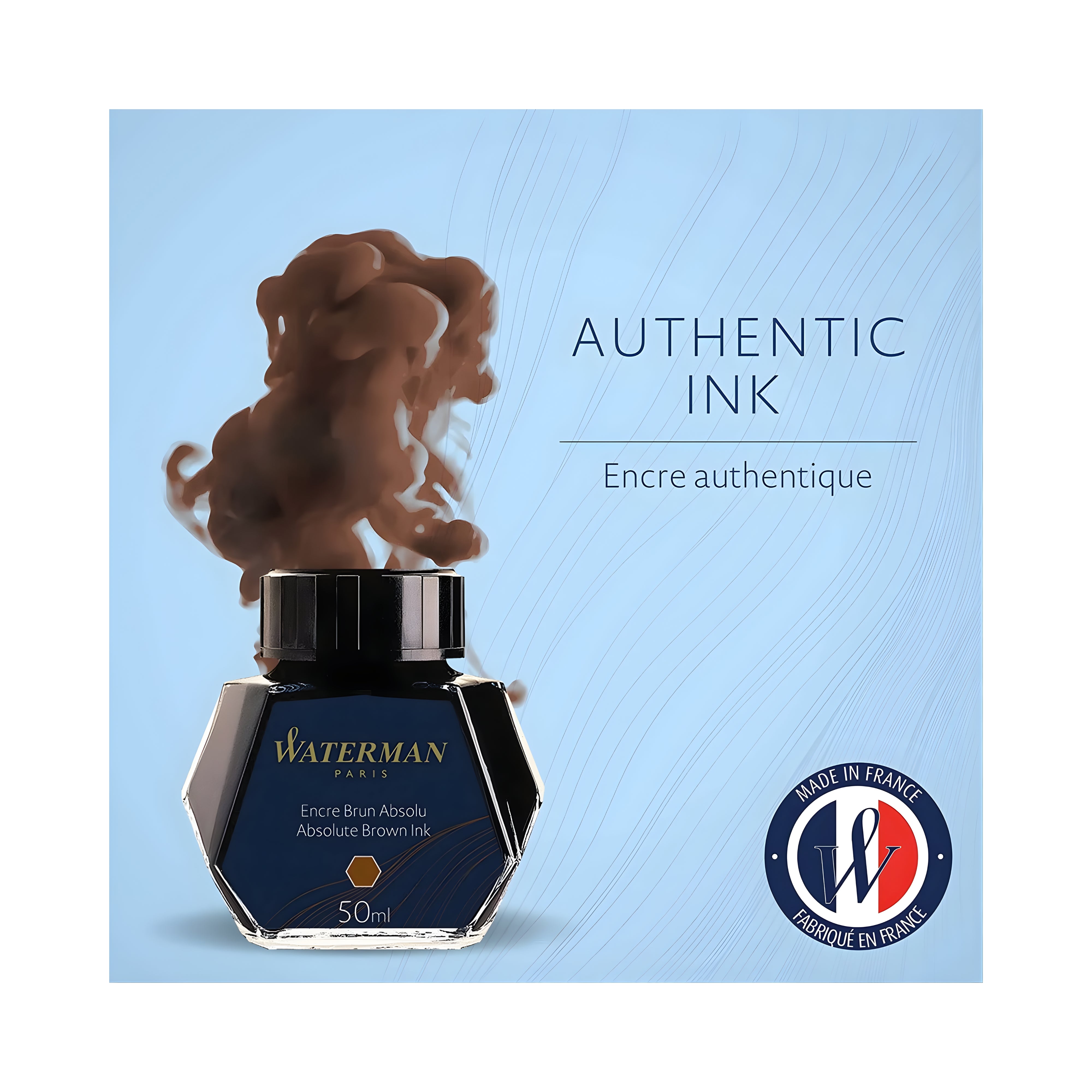 Waterman Absolute Brown Ink Bottle- 50ml