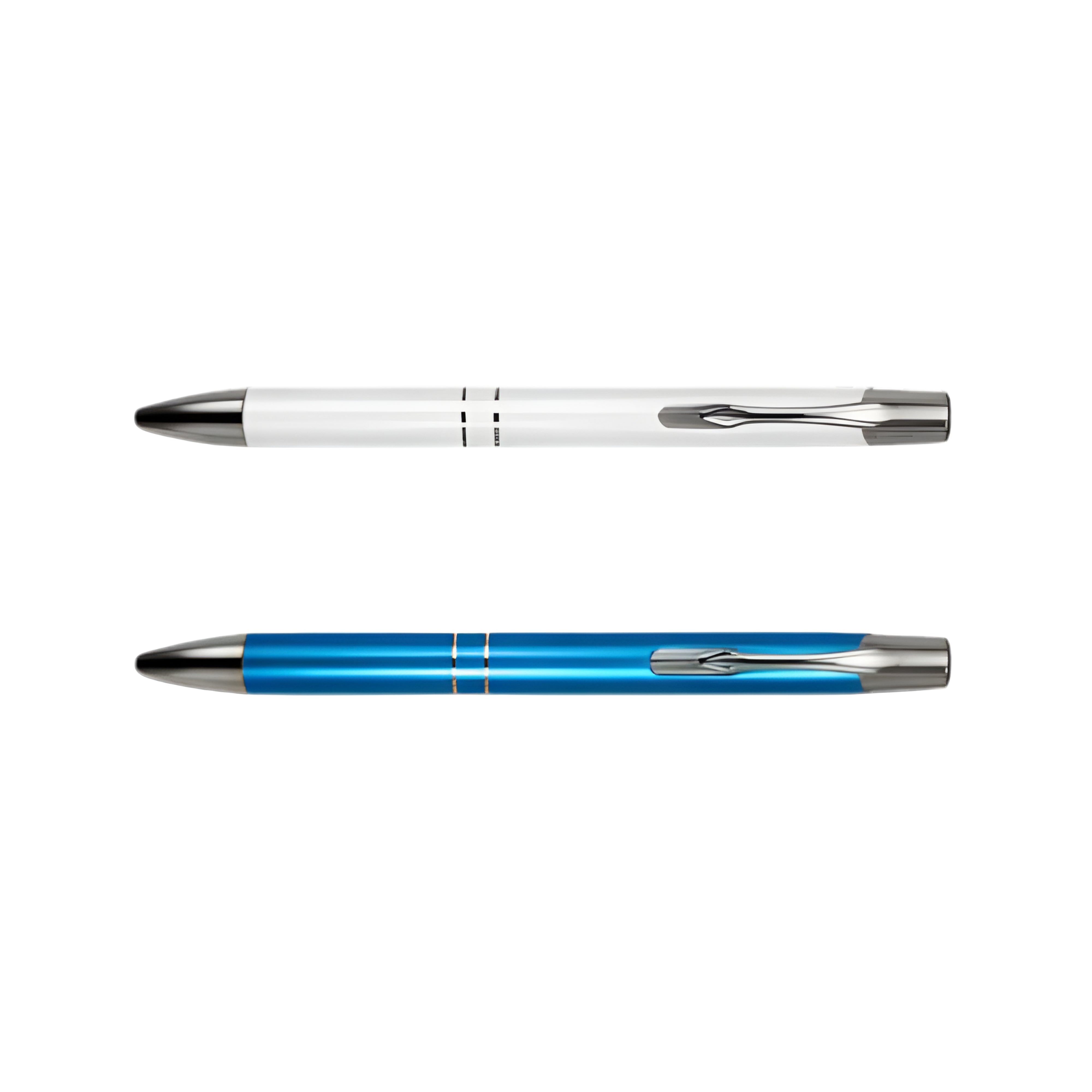 Nitro White and Nitro Blue Ballpoint Pen - Pack Of 2