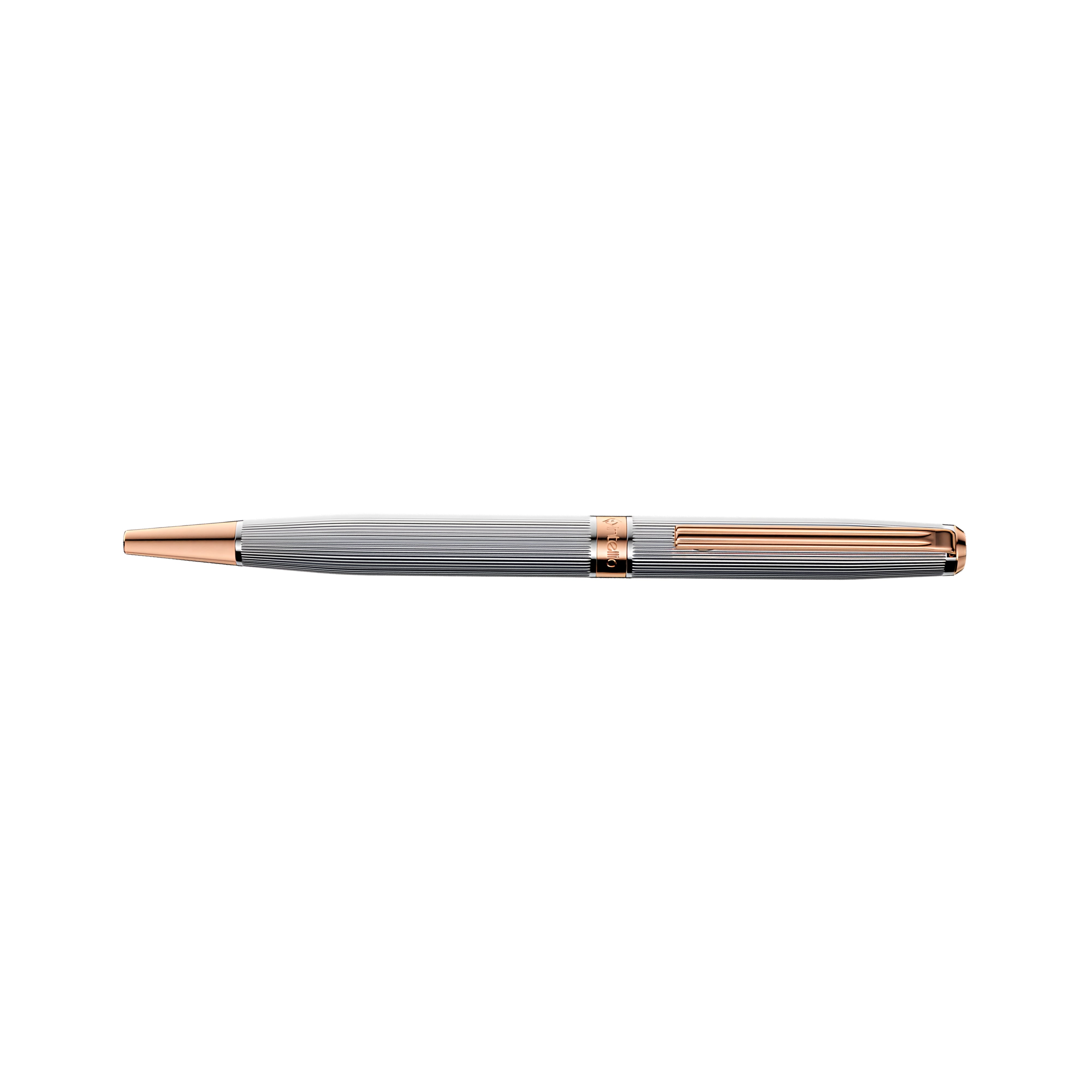Intellio Germany Rhein Chrome and Rose Gold Ballpoint Pen