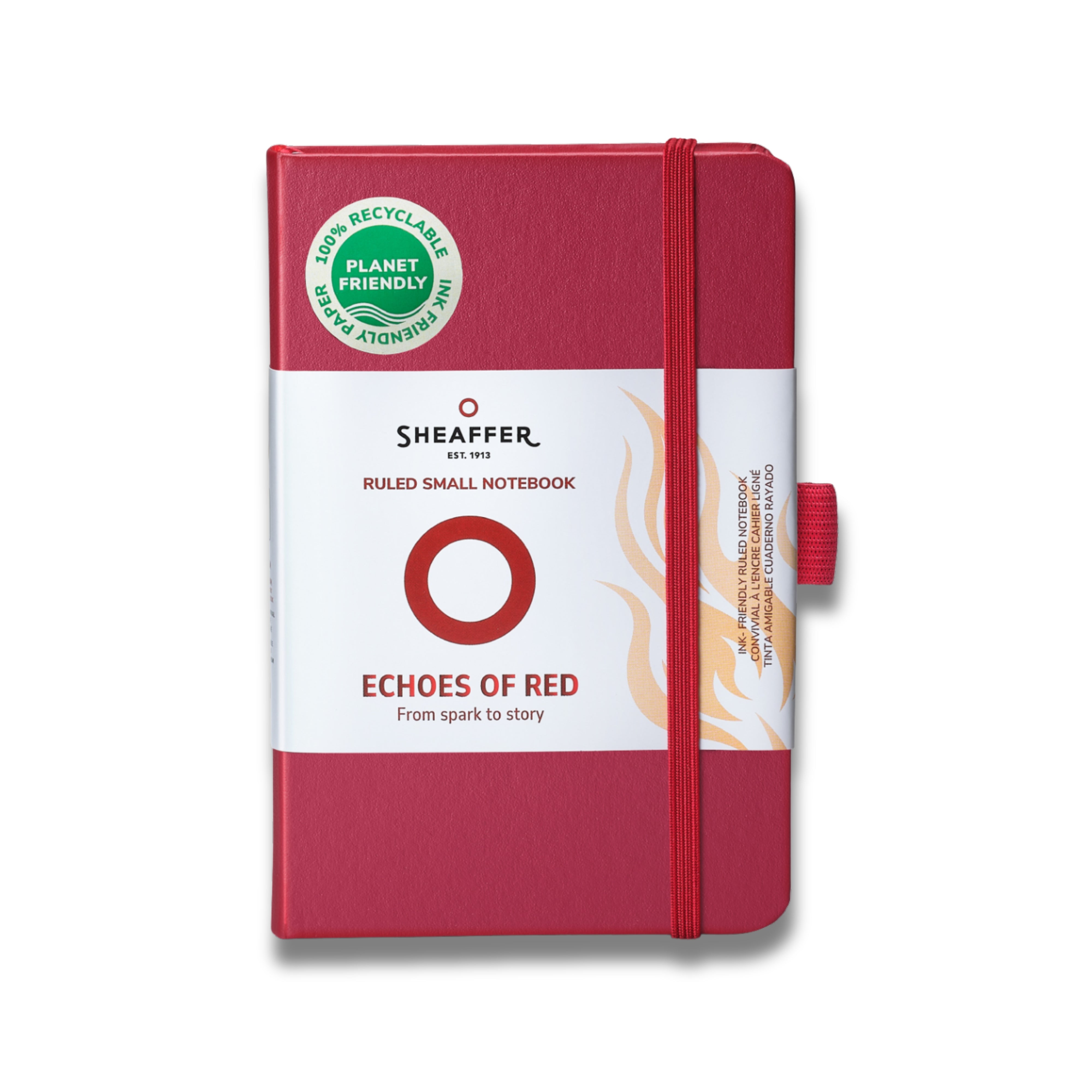 Sheaffer Echoes Of Red 90 GSM Eco-Friendly Hardbound Small Notebook - Red