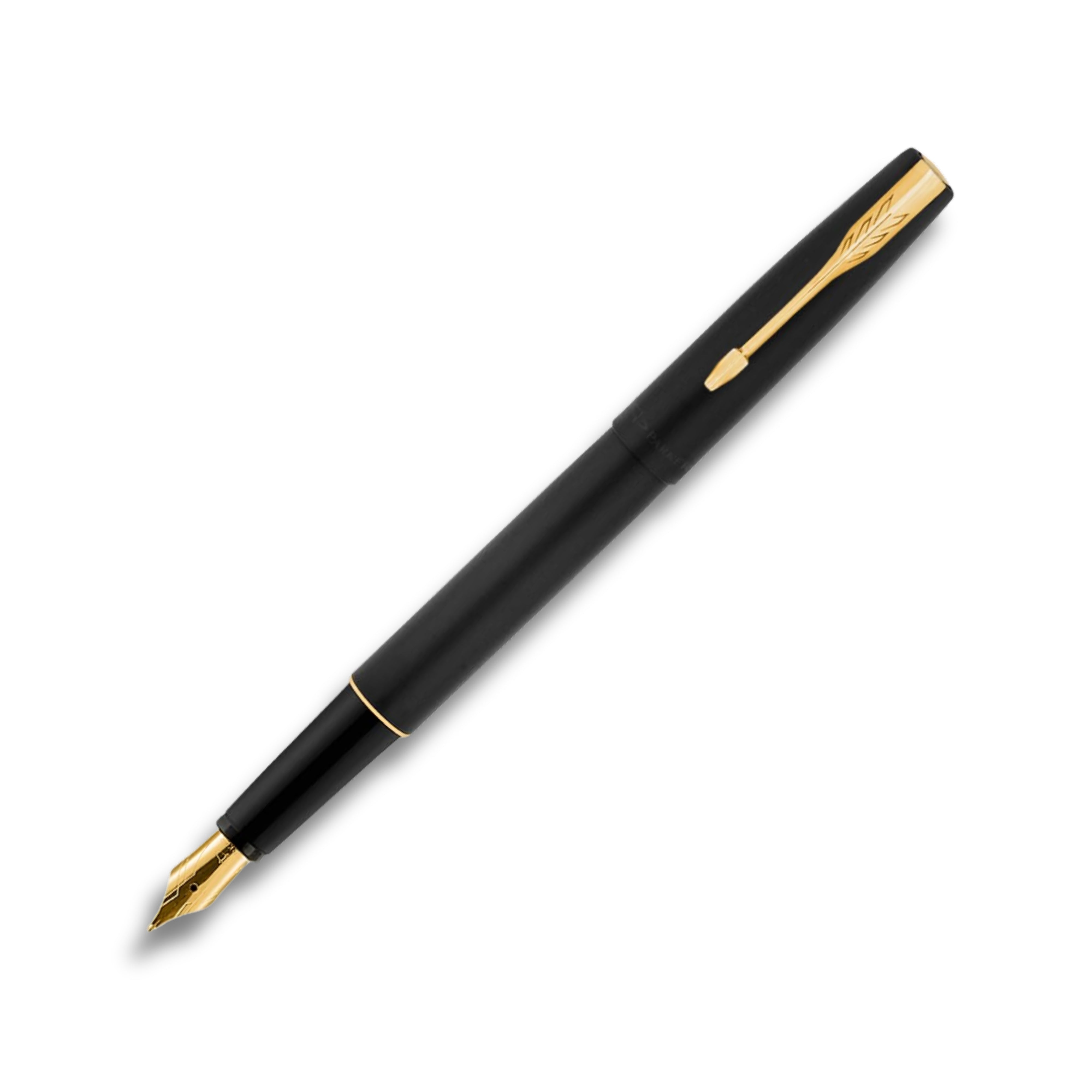 Parker Frontier Matte Black Gold Trim Fountain Pen