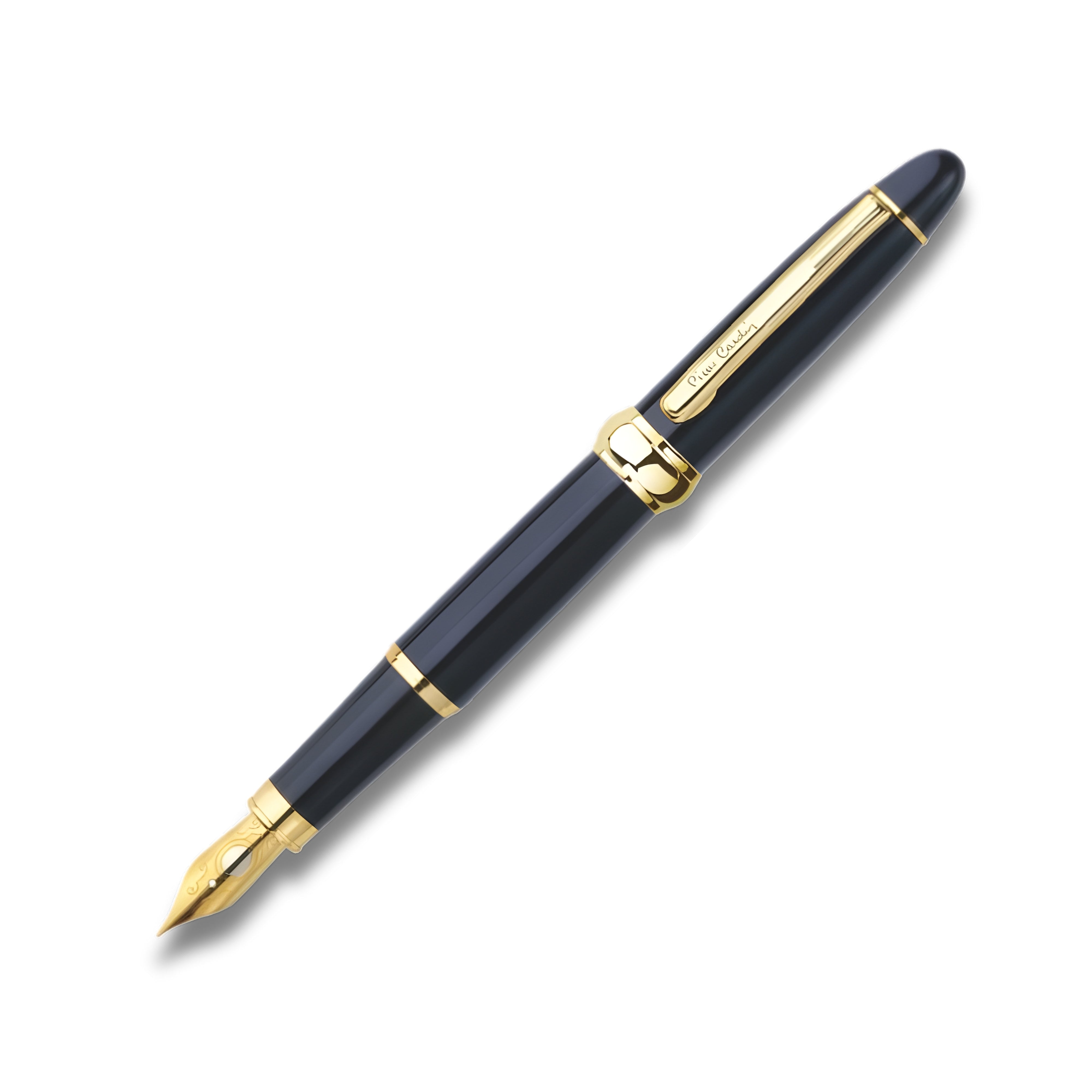Pierre Cardin President  Black Lacquer Finish Body with Golden Trims Premium Fountain Pen