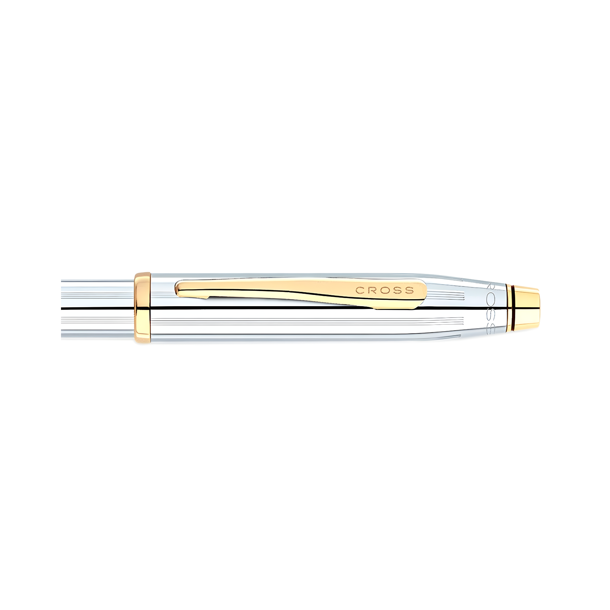 Cross Century II Medalist Ballpoint Pen Chrome with Gold Trims