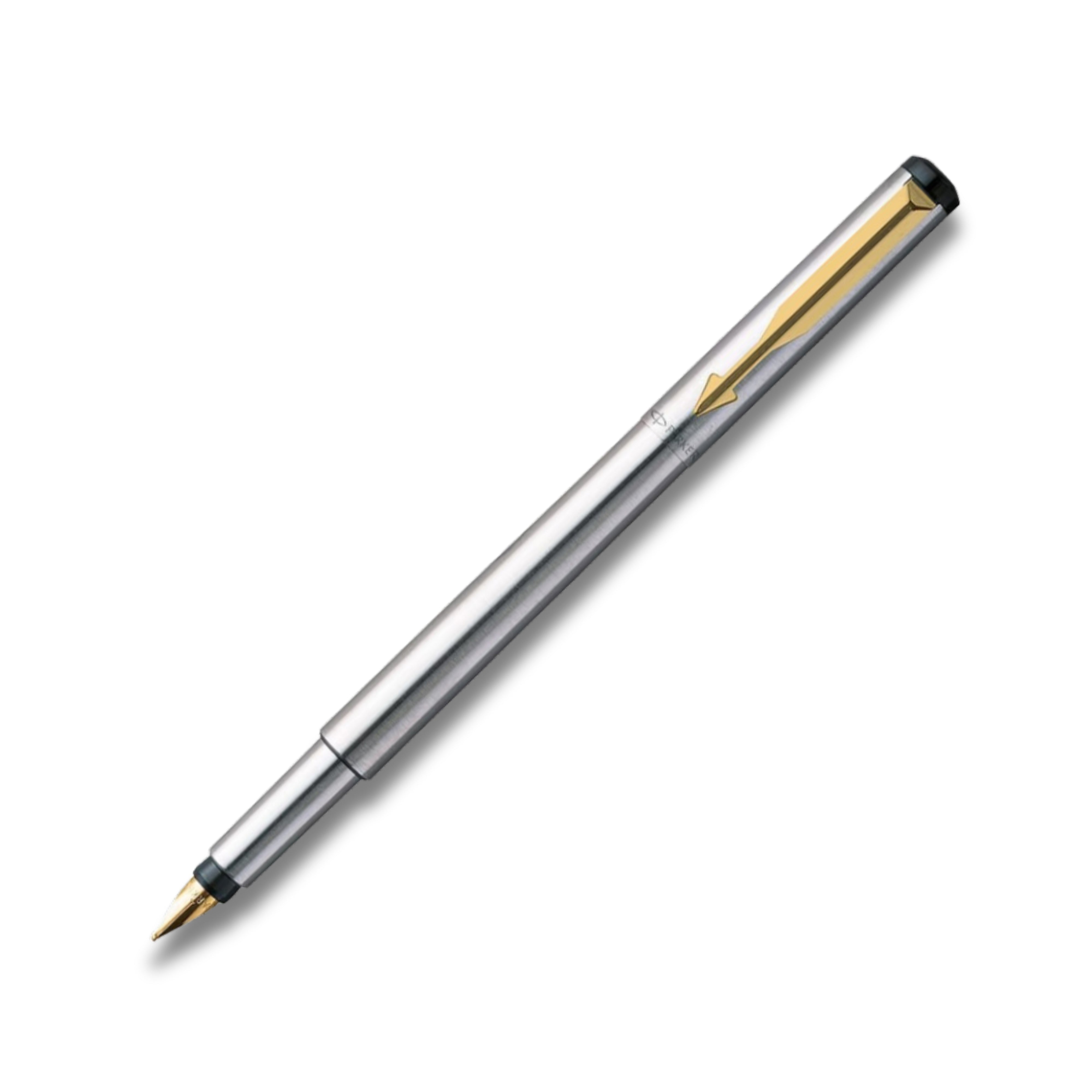 Parker Vector Stainless Steel Gold Trim Fountain Pen