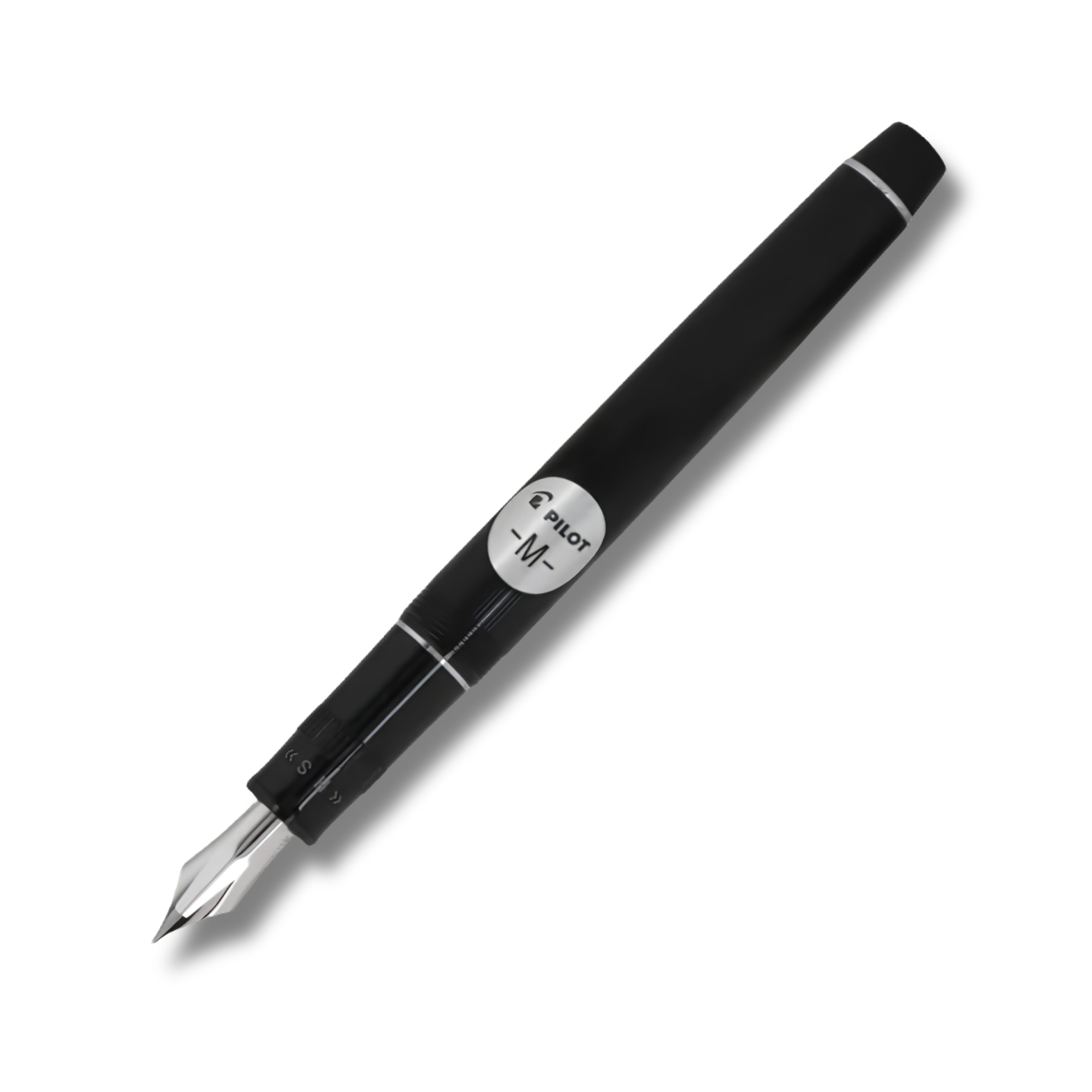 Pilot 2297 Justus 95 Black Stripe Fountain Pen with Silver Trim Fountain Pen (Medium)