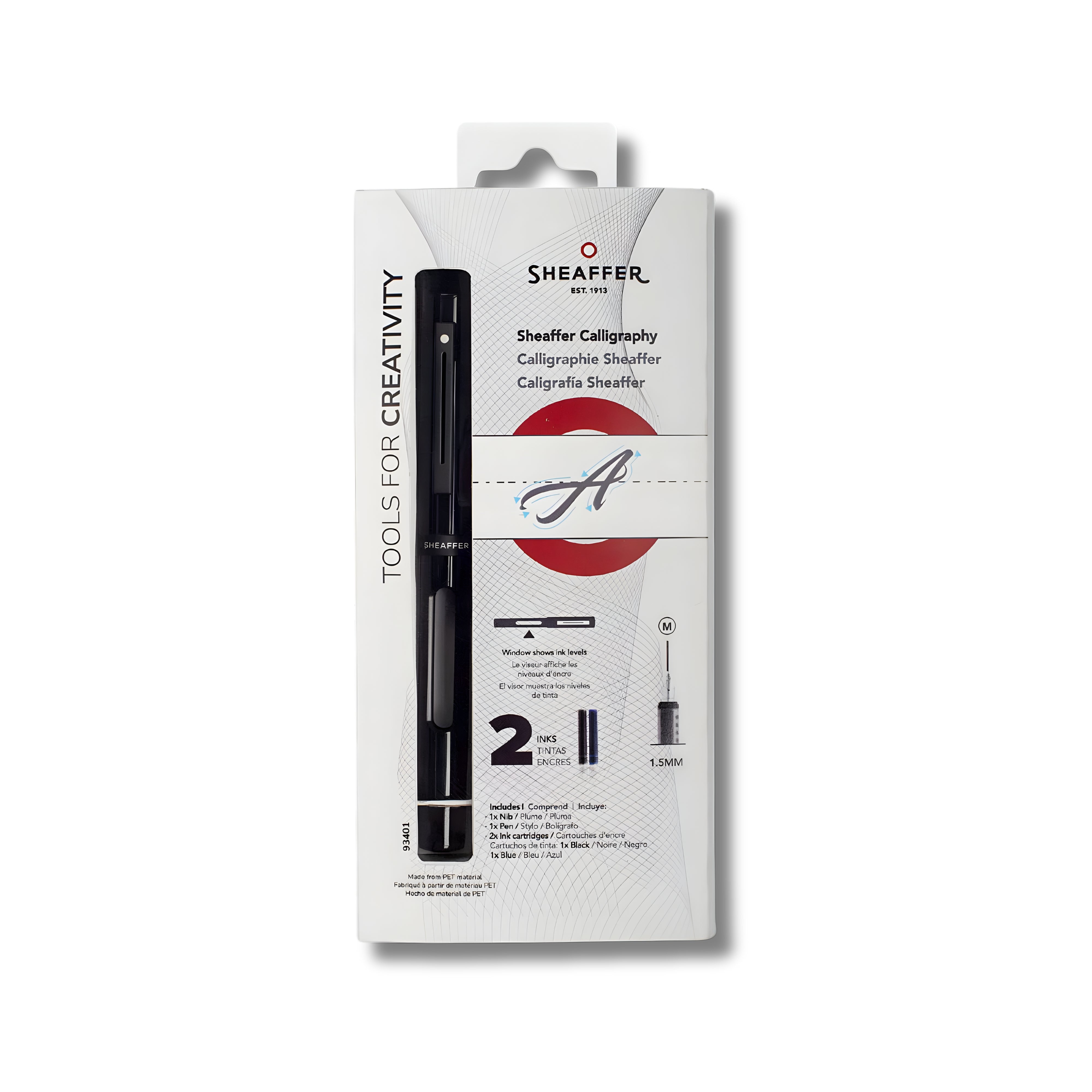 Sheaffer Calligraphy Matte Black Fountain Pen with Black Cap and Matte Black Trim in Hangsell