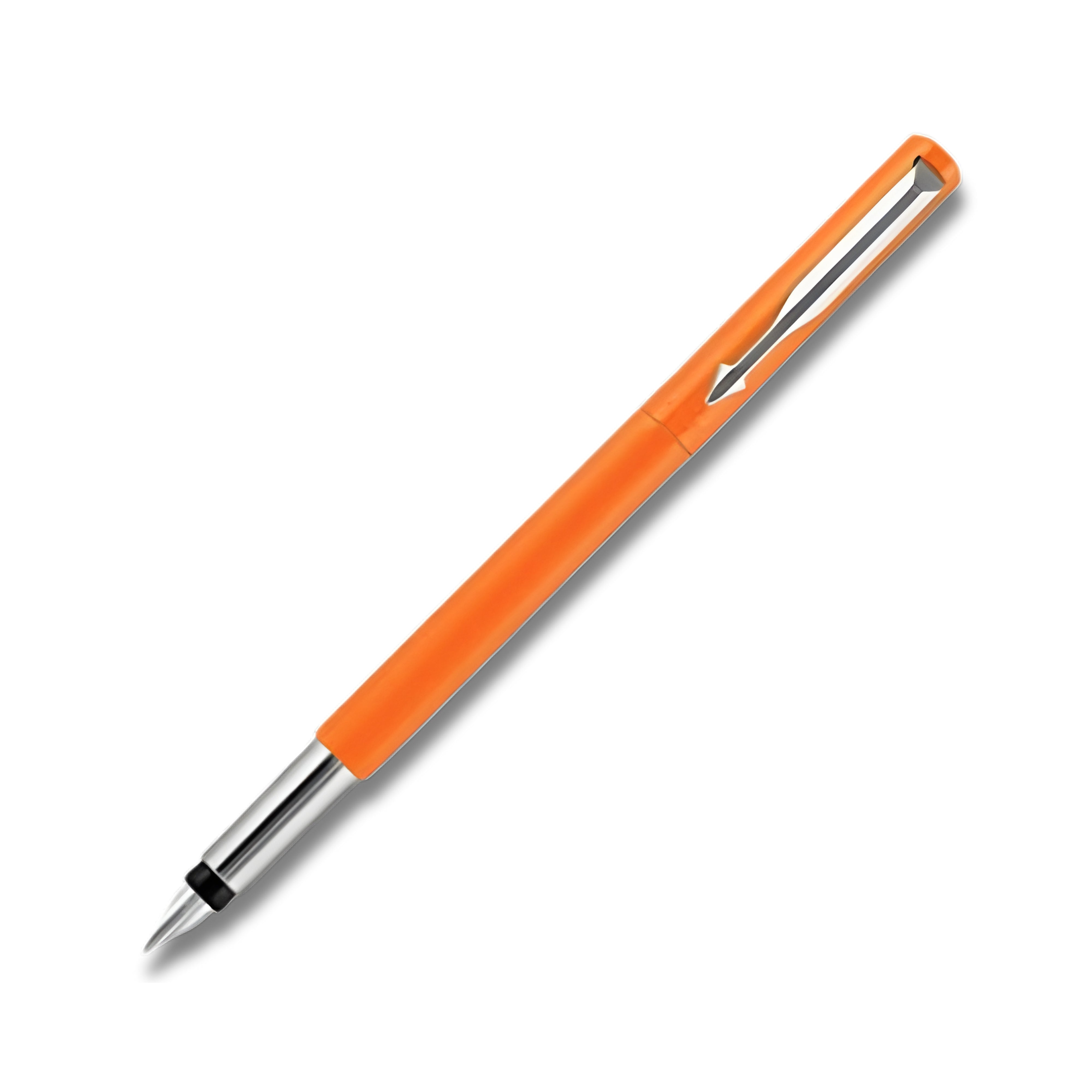 Parker Vector Standard Chrome Trim Fountain Pen - Orange
