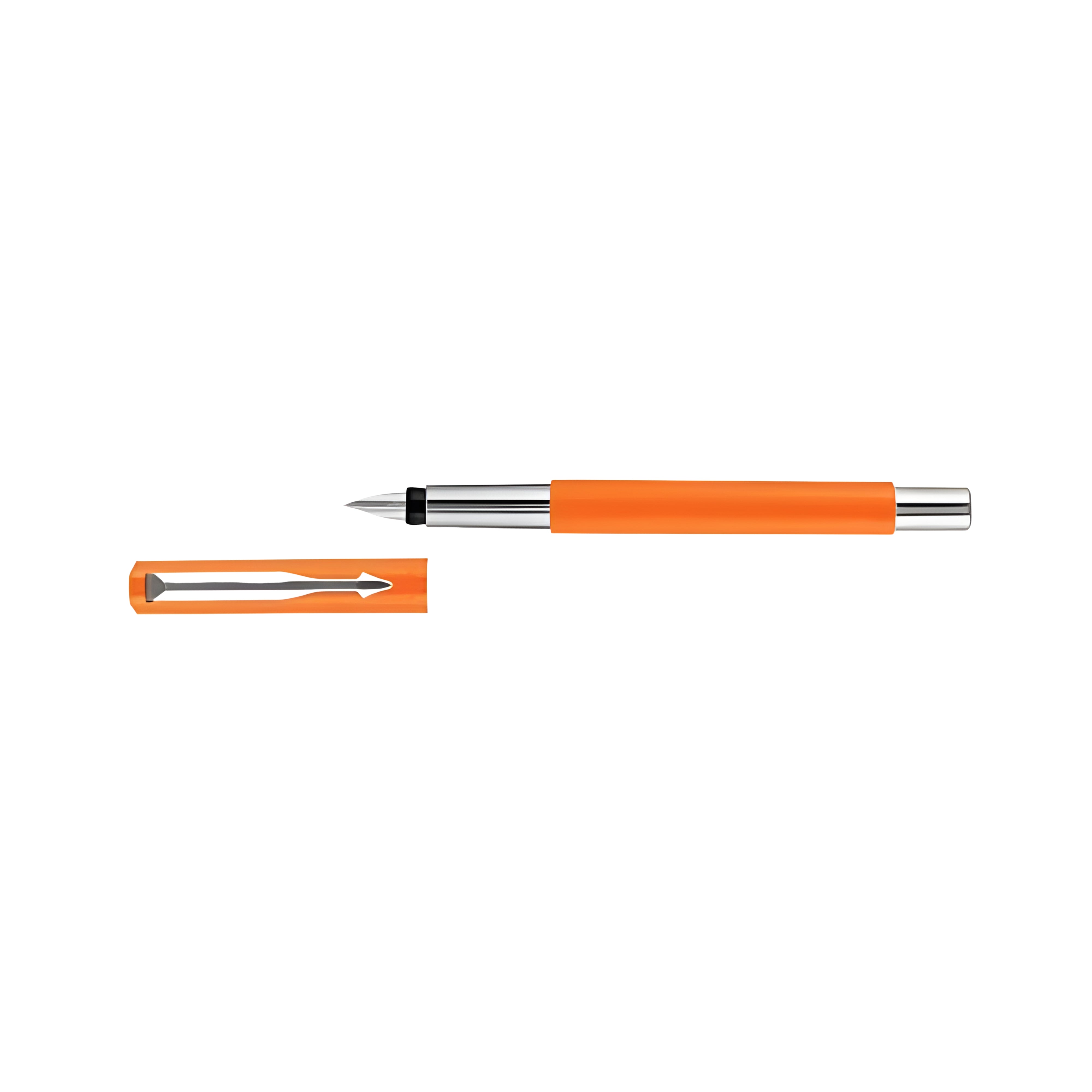 Parker Vector Standard Chrome Trim Fountain Pen - Orange