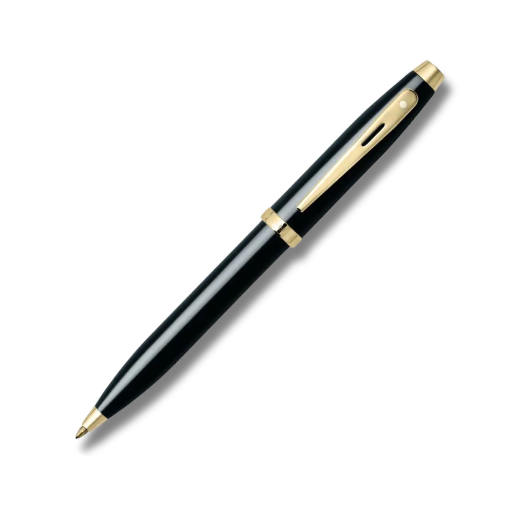 Sheaffer Gift Set ft. Glossy Black 100 9322 Ballpoint Pen with Gold Tone Trim and Medium Notebook