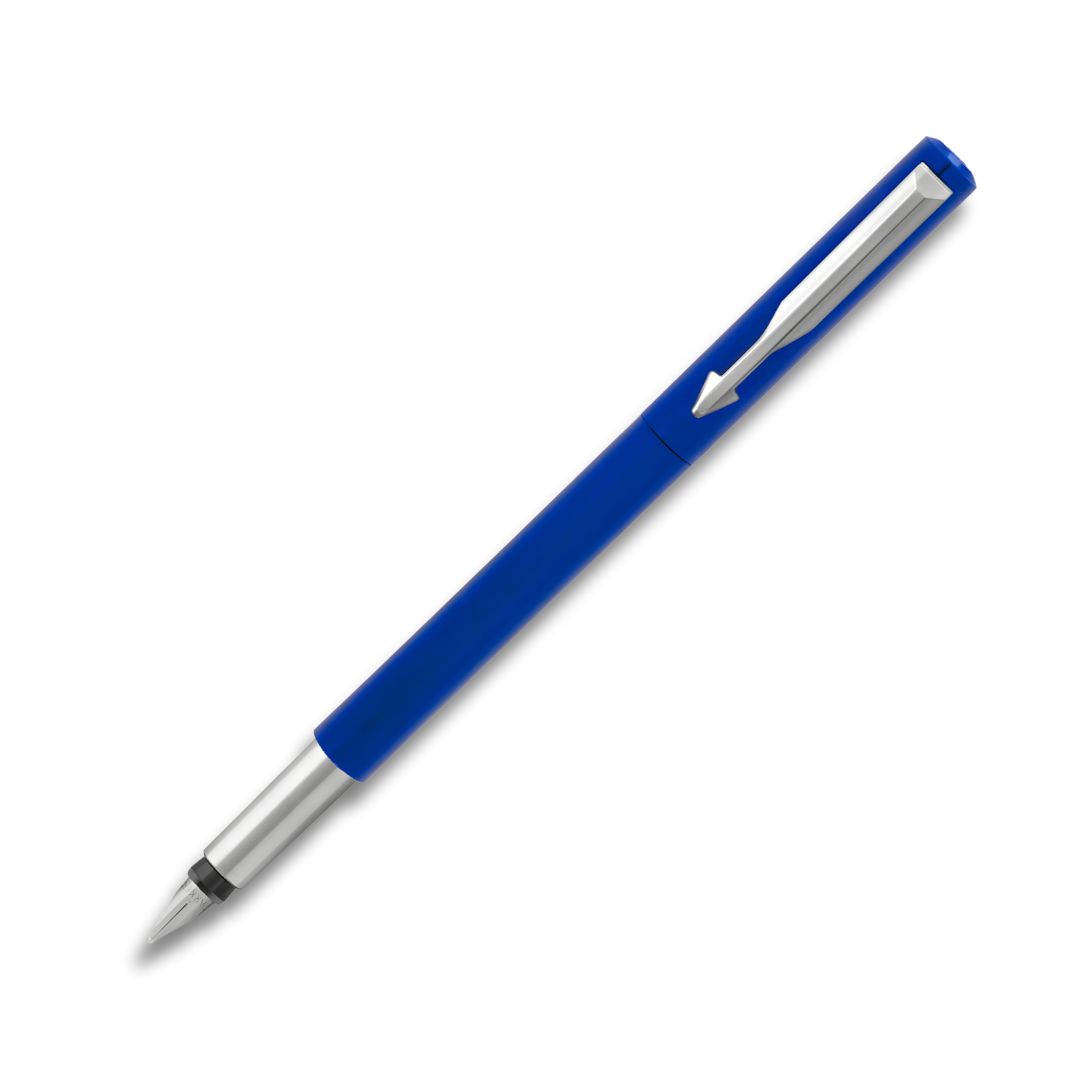 Parker Vector Standard Chrome Trim Fountain Pen - Blue