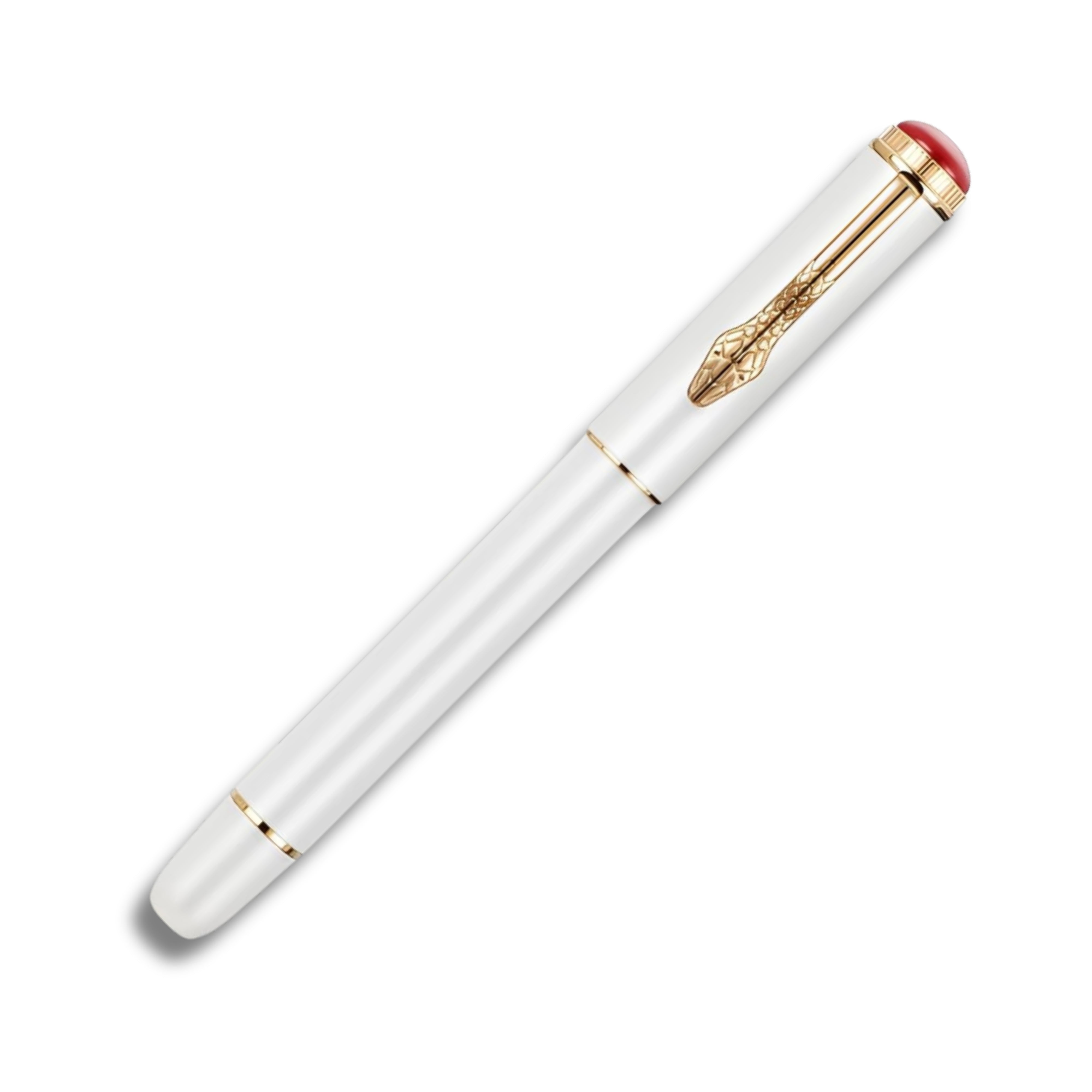 Jinhao 025 White Crown Snake Clip Fountain Pen (Extra Fine)