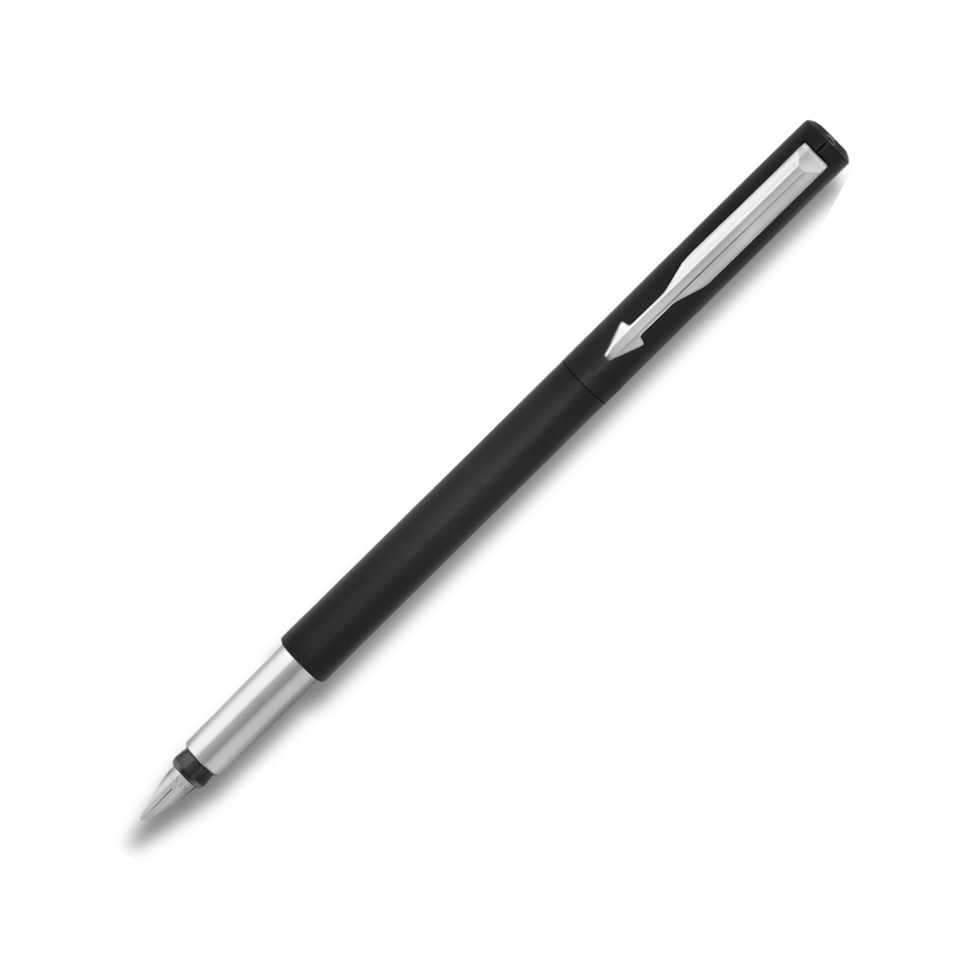 Parker Vector Standard Chrome Trim Fountain Pen - Black
