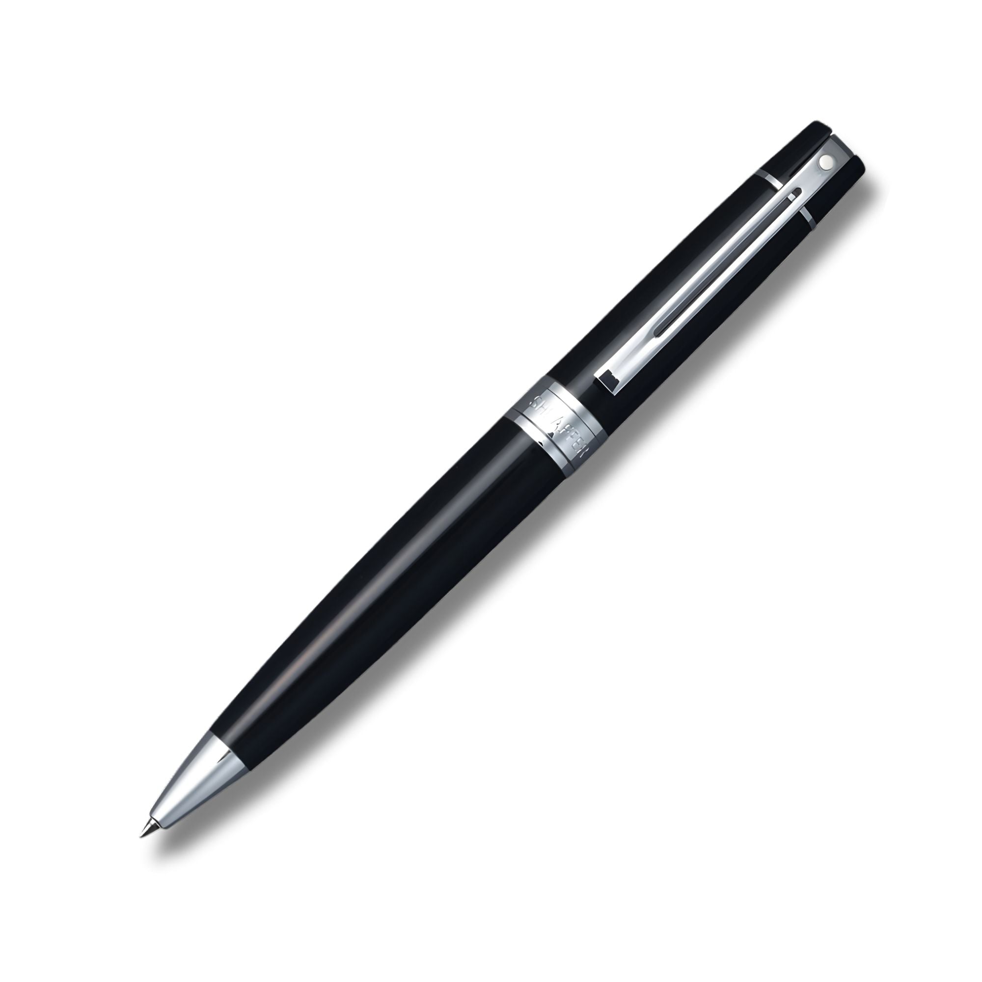 Sheaffer Gift Set ft. Glossy Black 300 9312 Ballpoint Pen with Chrome Trim and Medium Notebook