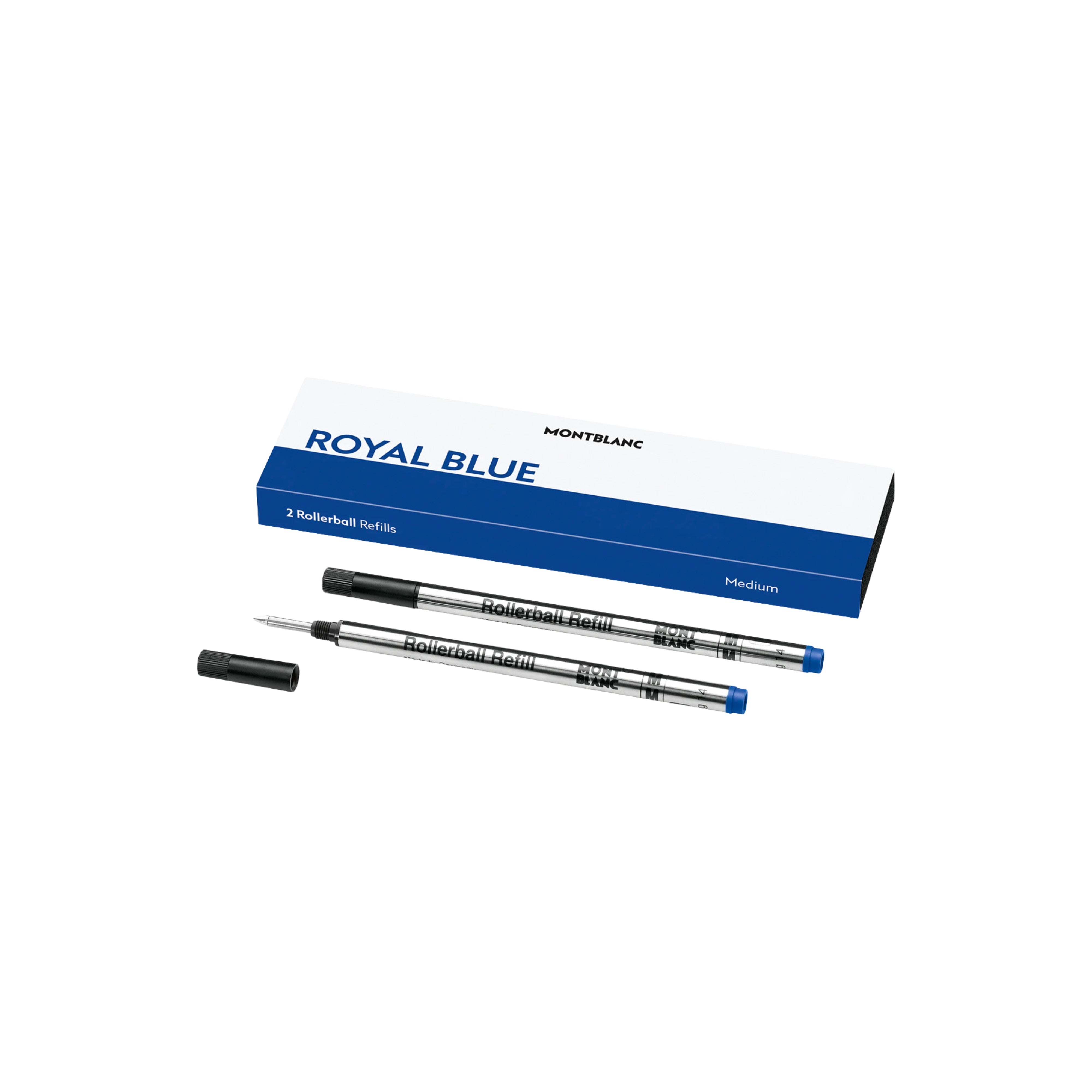 MontBlanc 128233 Rollerball Refill Medium (Pack of 2) - Royal Blue