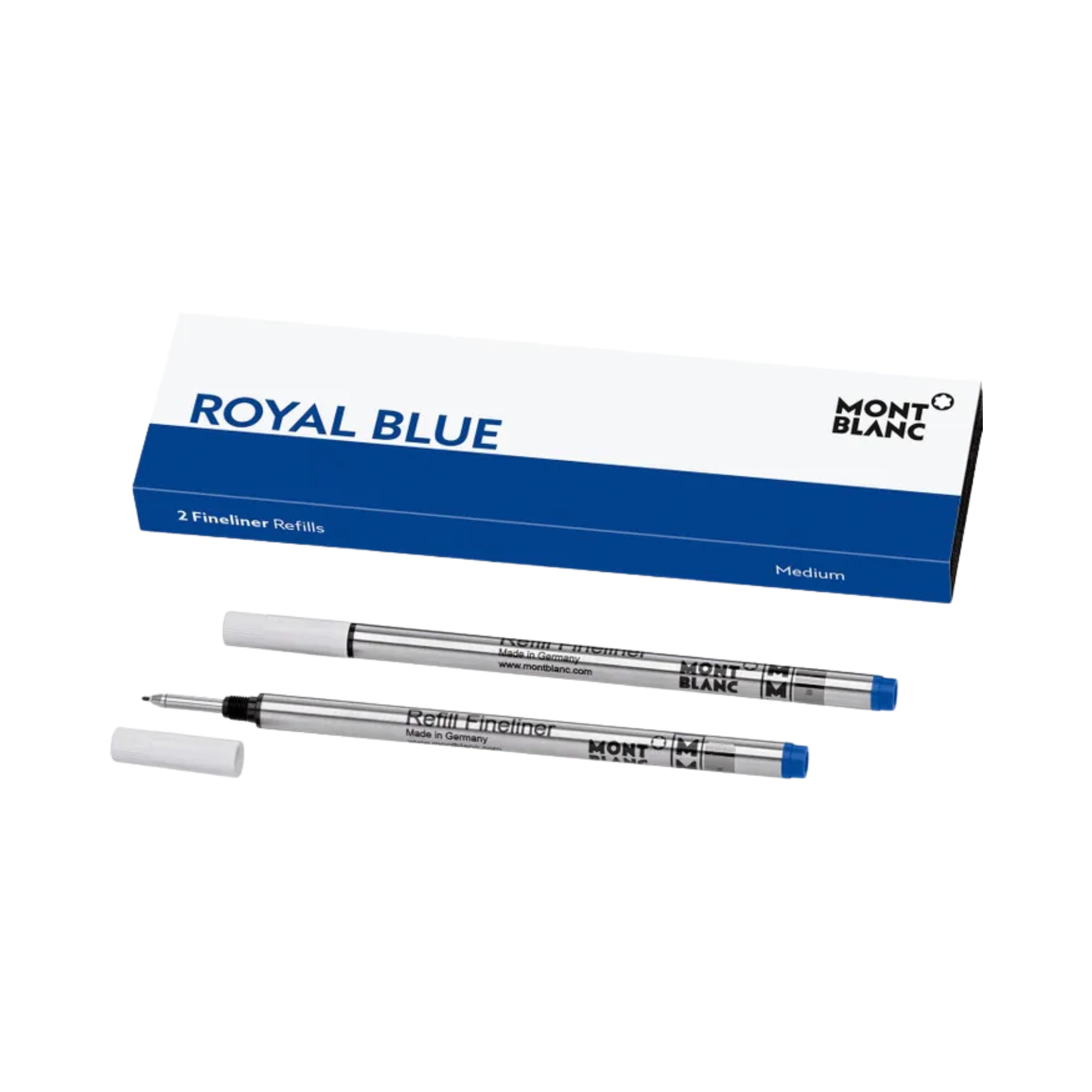 MontBlanc 124499 Fineliner Refill Medium (Pack Of 2) Royal Blue