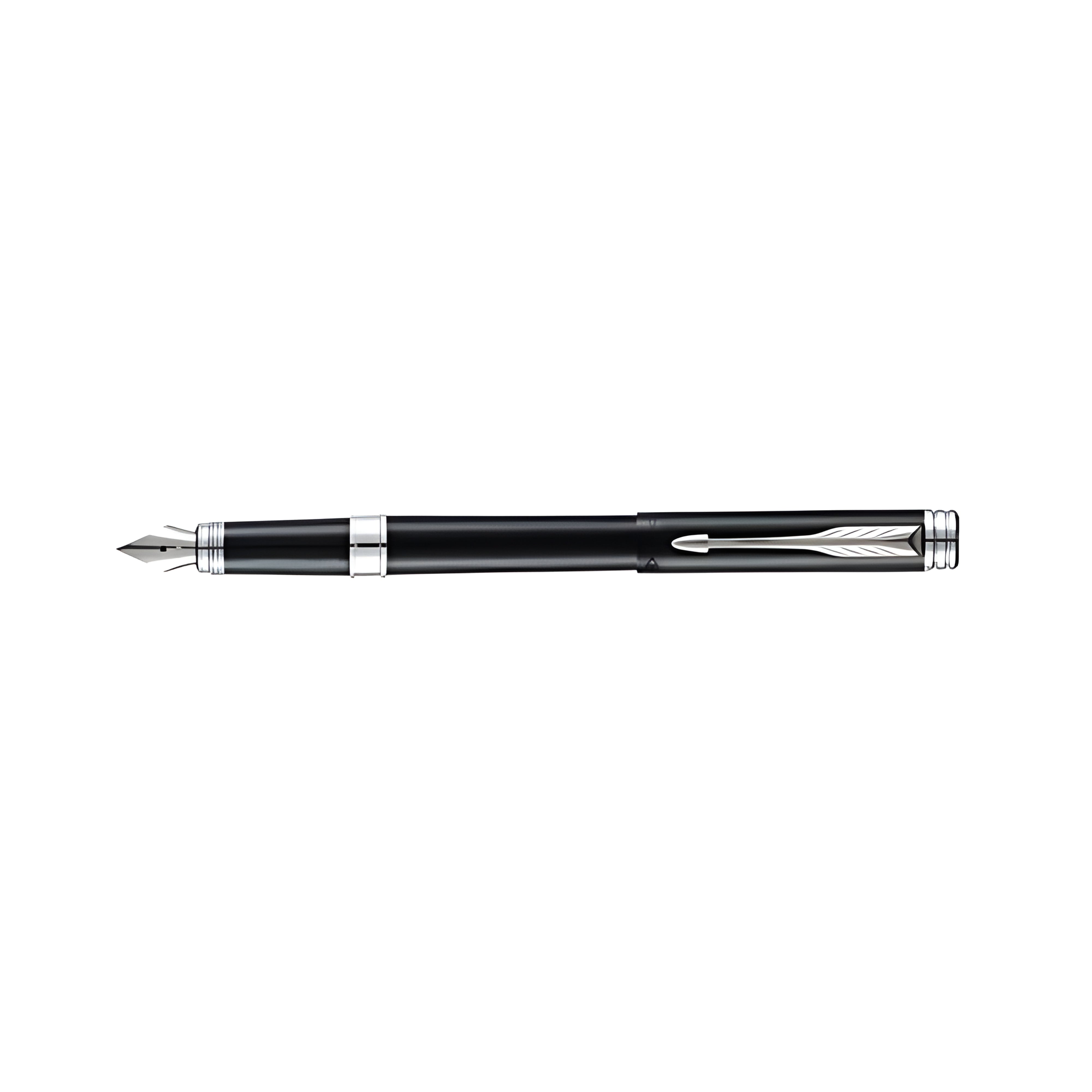 Parker Folio Standard Fountain Pen With Chrome Trim - Black