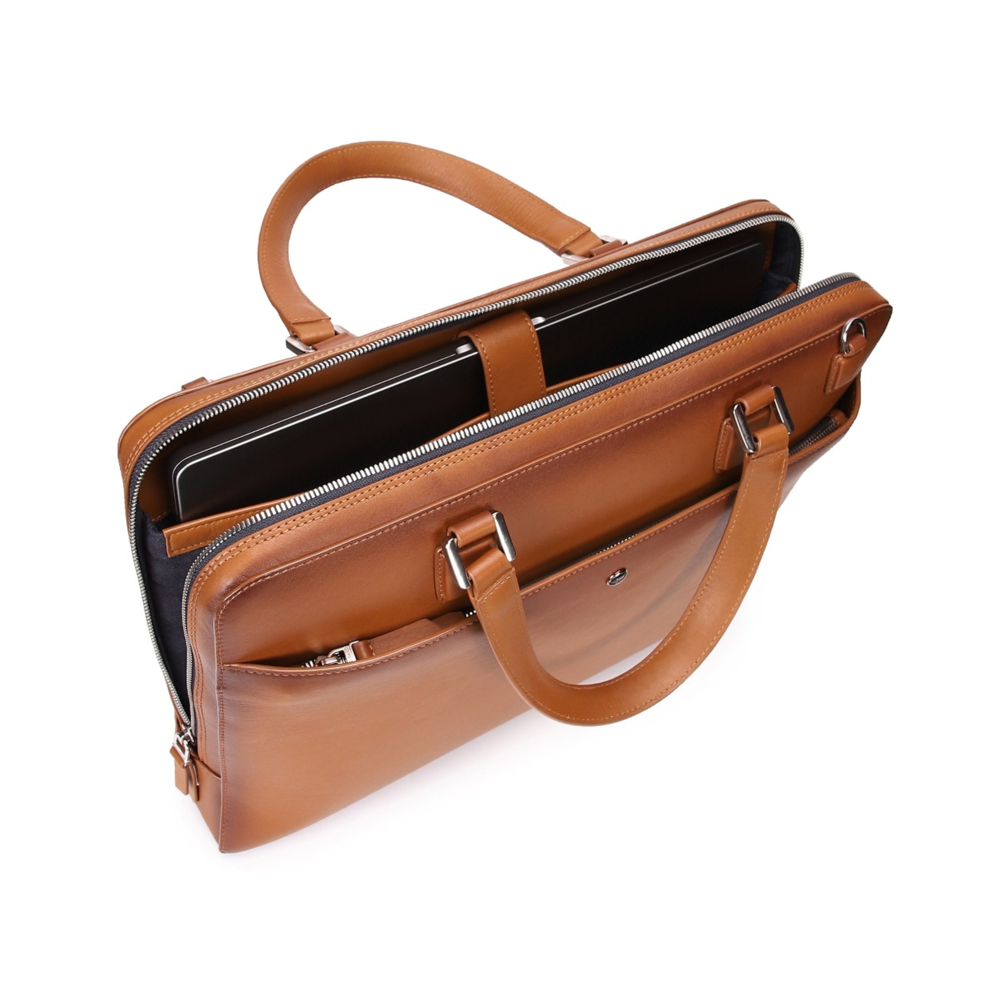 Lapis Bard Ducorium Spencer 15-inch Slim Laptop Business Bag - Cognac