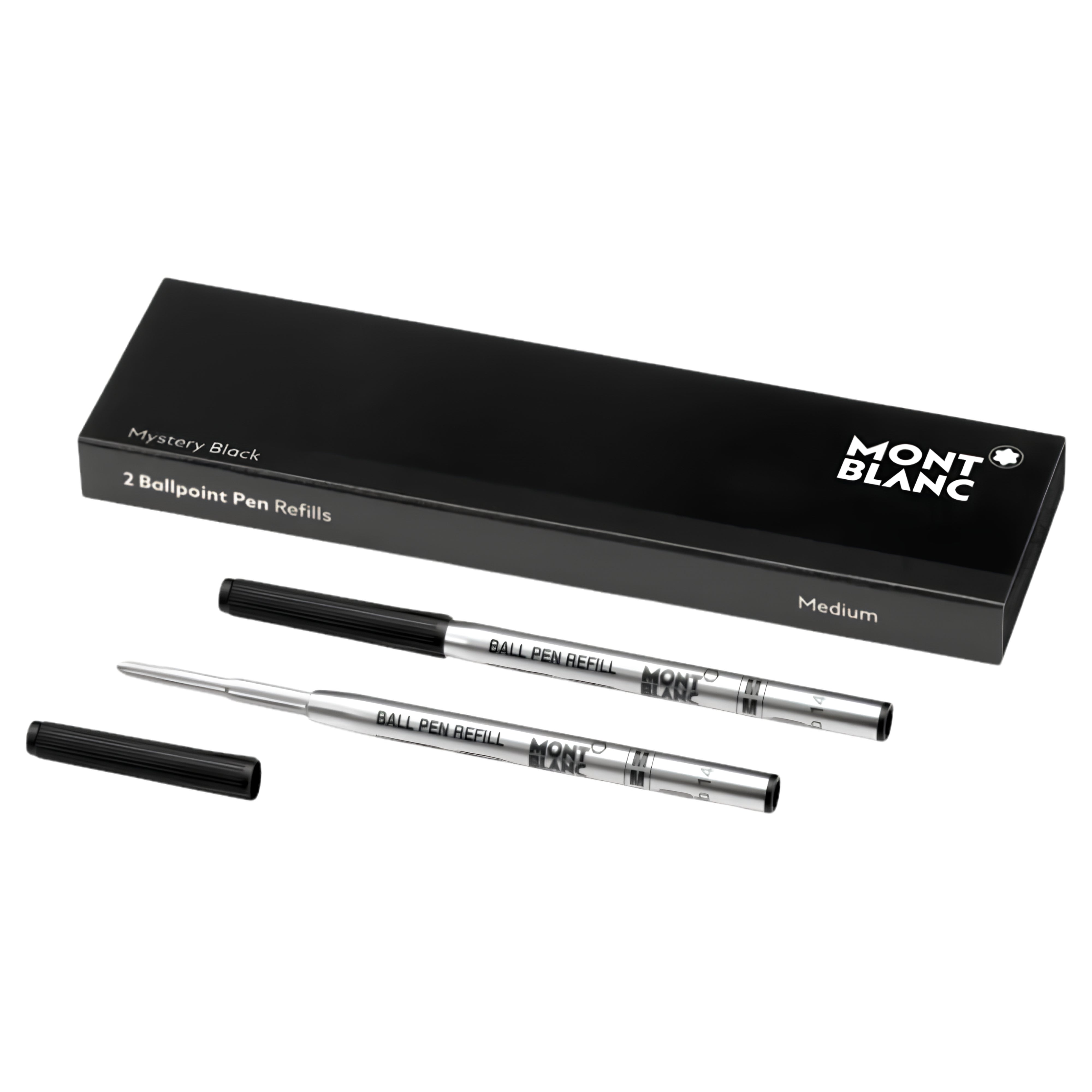 MontBlanc Ballpoint Refill Medium (Pack Of 2) Mystery Black