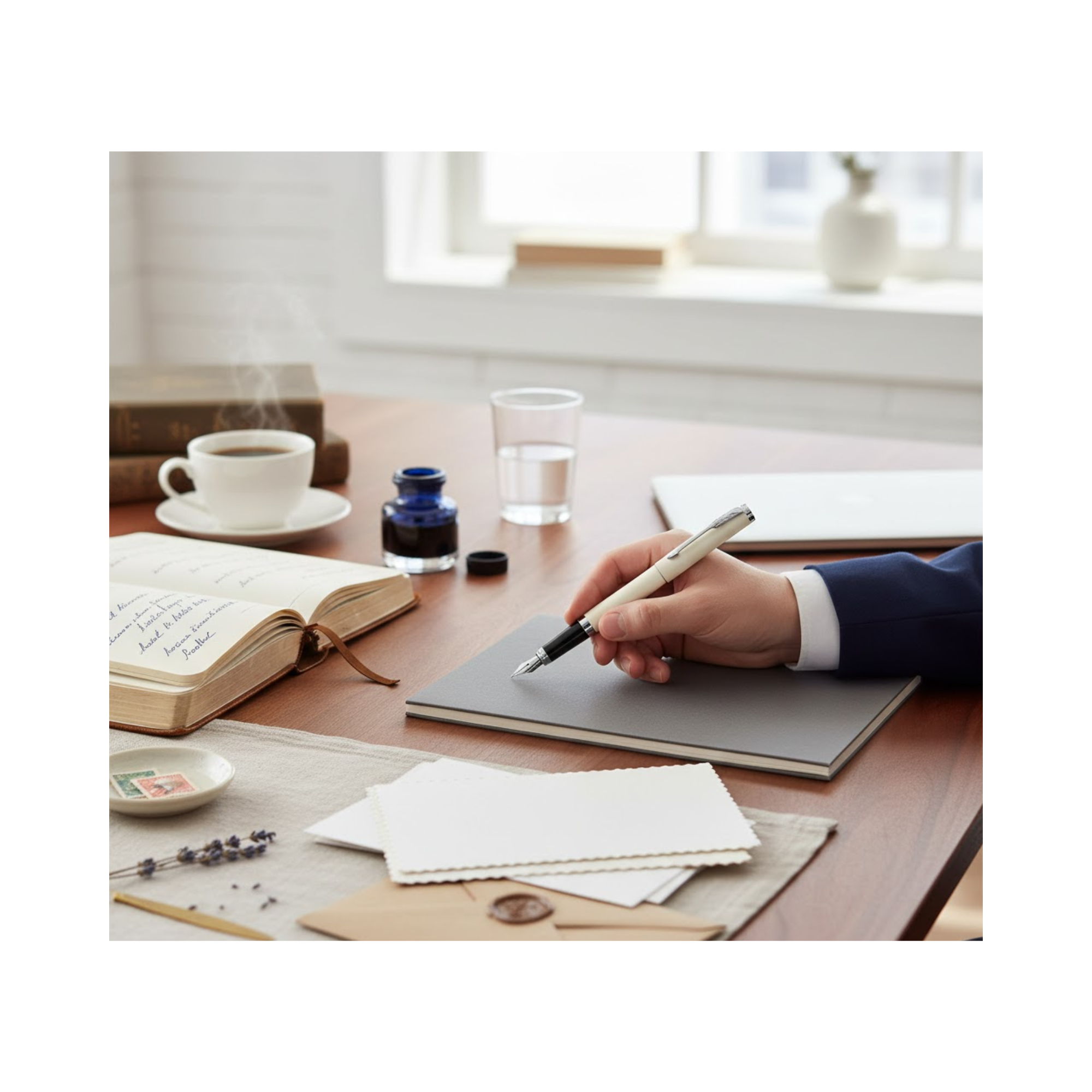 Parker Folio Standard Fountain Pen With Chrome Trim - Ivory