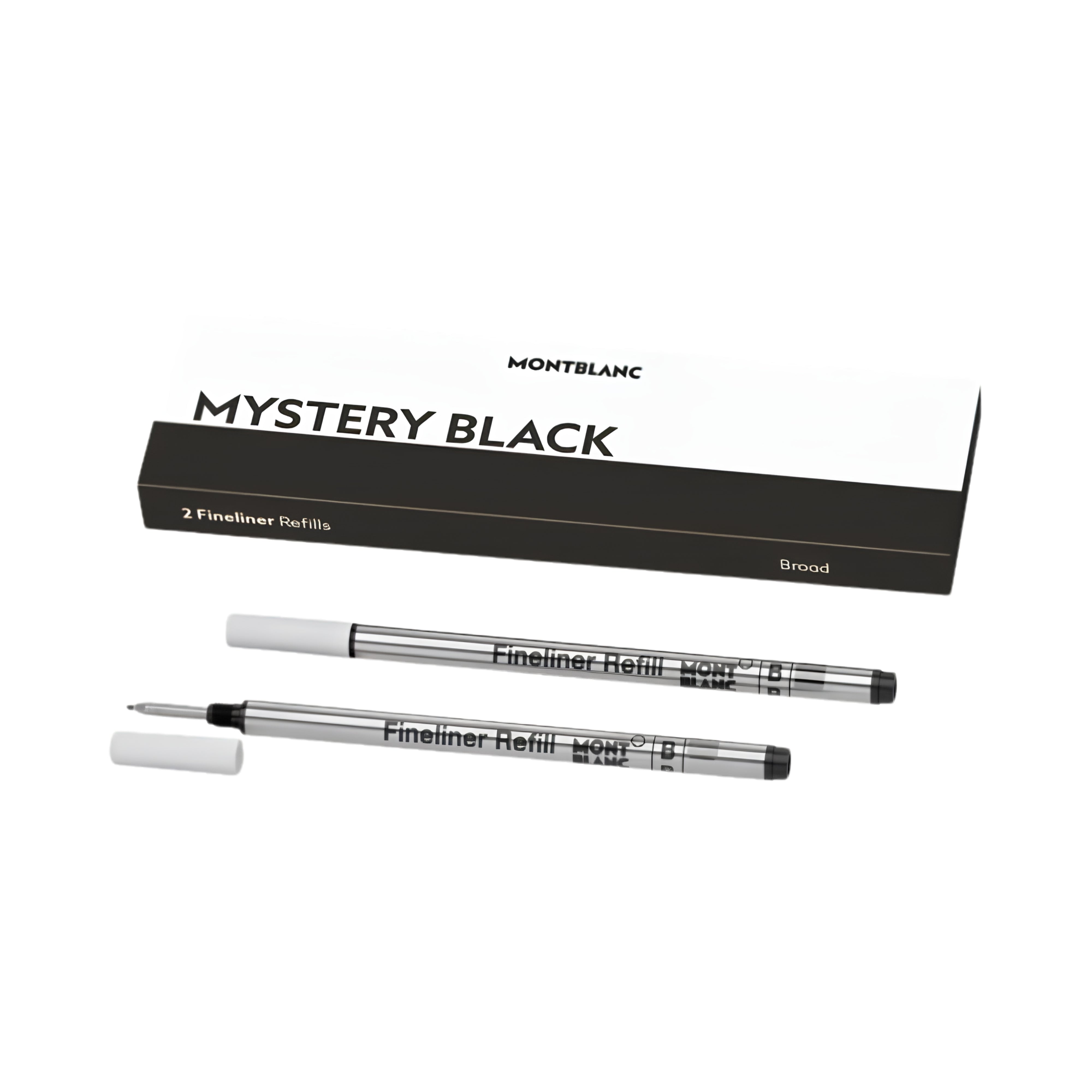 MontBlanc 128247 Fineliner Refill Broad (Pack Of 2) Mystery Black