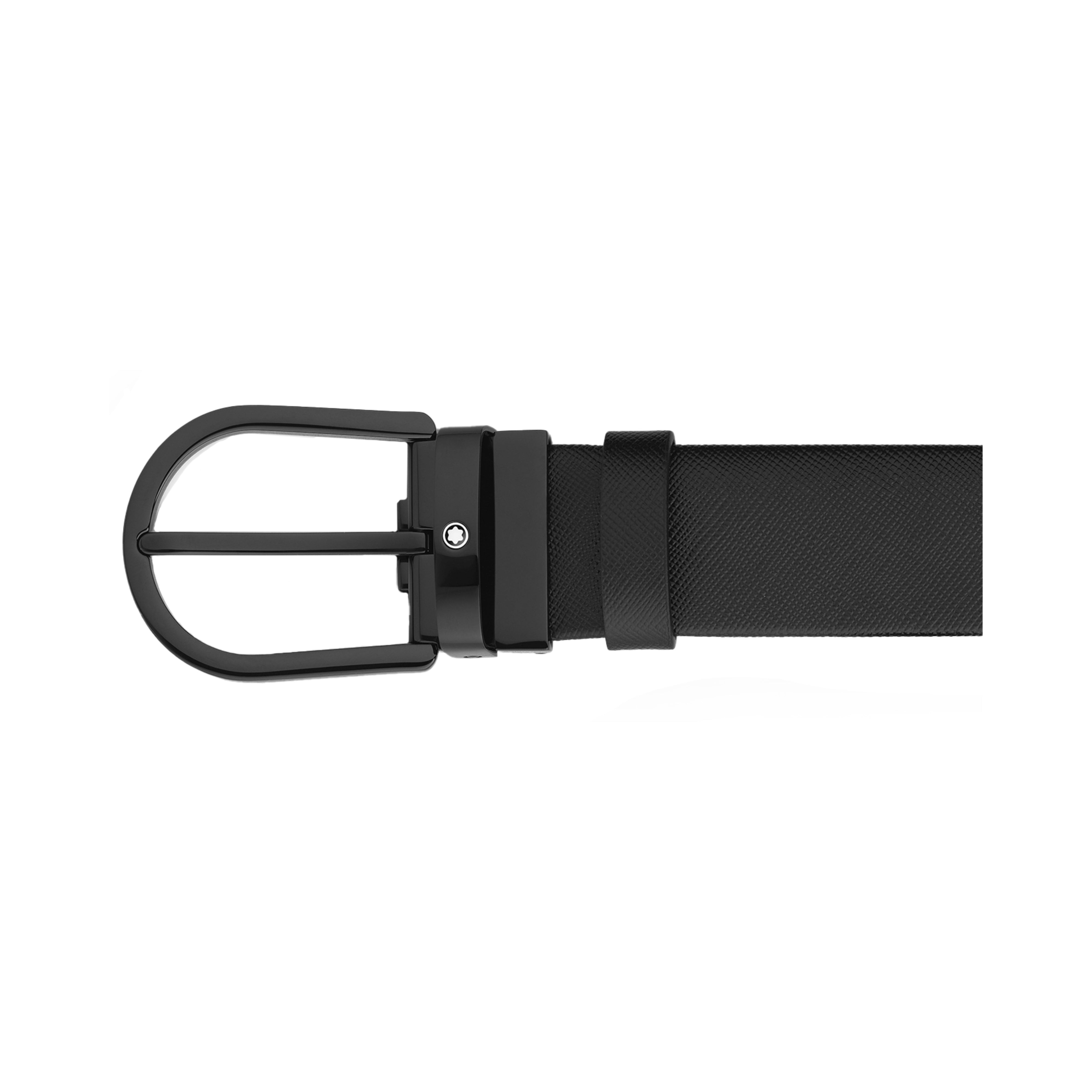 MontBlanc 199088 Saffiano Printed Leather Belt (35mm) Black