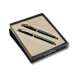 Sheaffer Gift Set ft. Glossy Black 100 9322 with Gold Tone Trim as Set of 2 Pens - Ballpoint Pen & Rollerball Pen