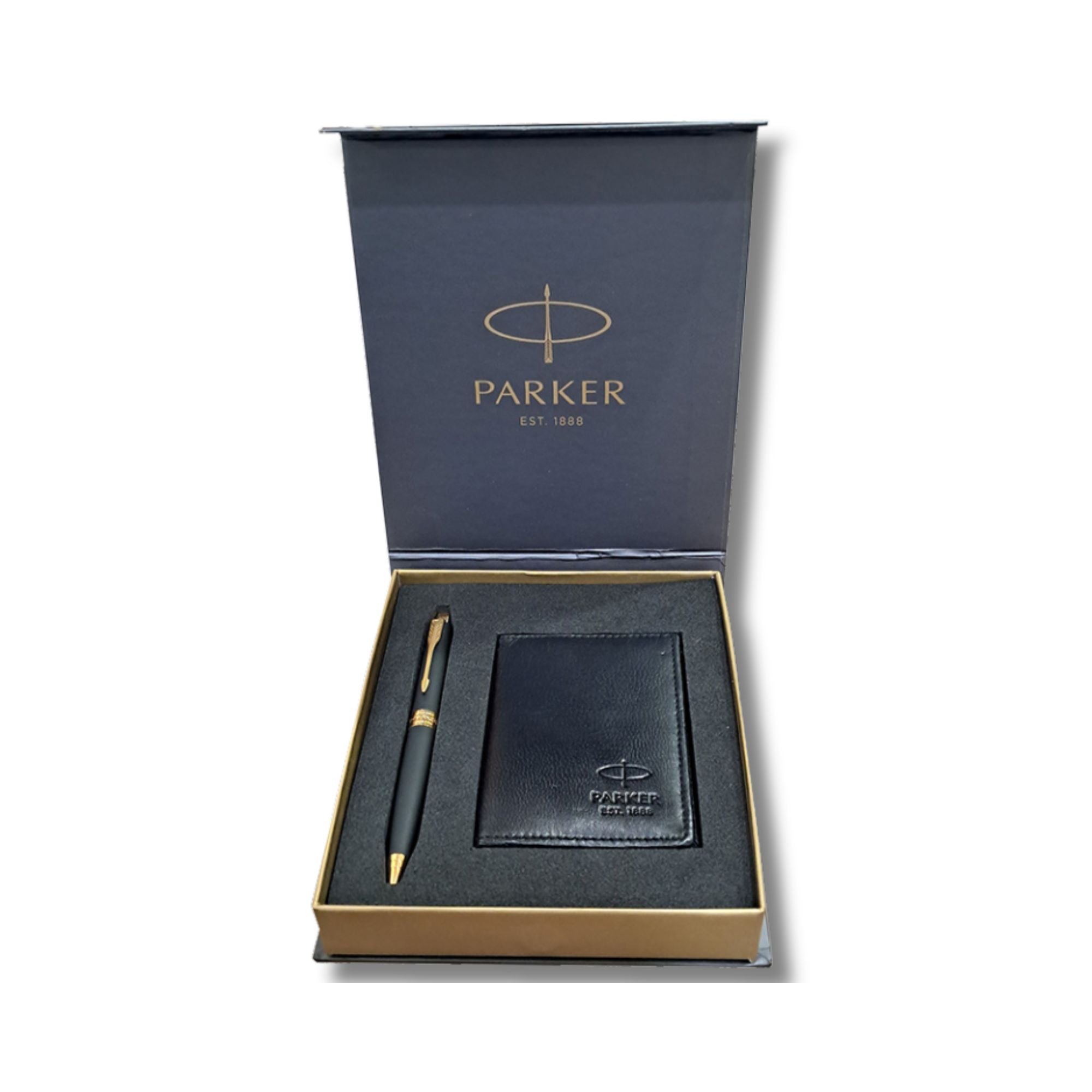 Parker Aster Matte Black GT Ball Pen with Credit Card Holder