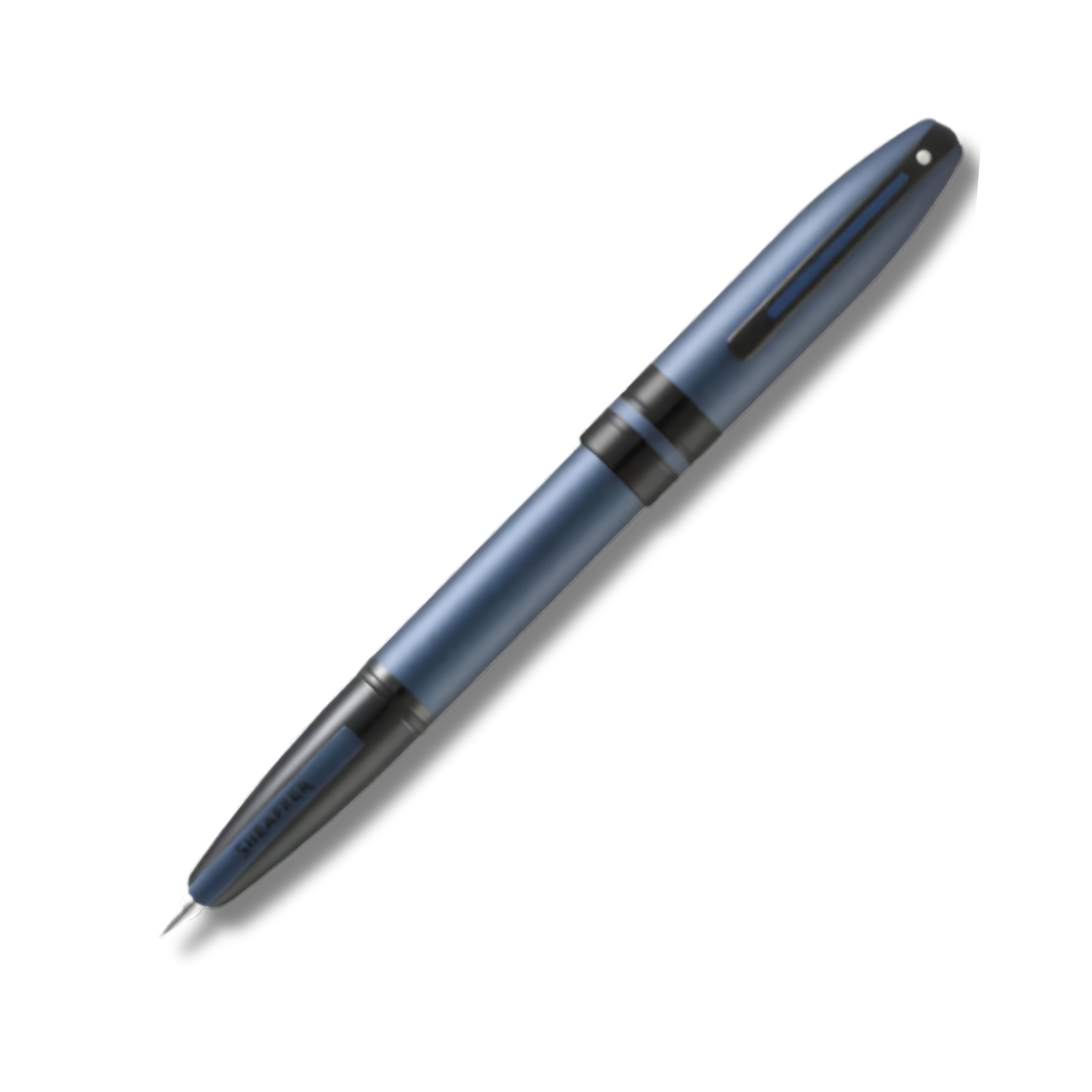 Sheaffer Icon Metallic Blue With Glossy Black Trim FP M + Skrip Black Ink Bottle 50ml- G9110