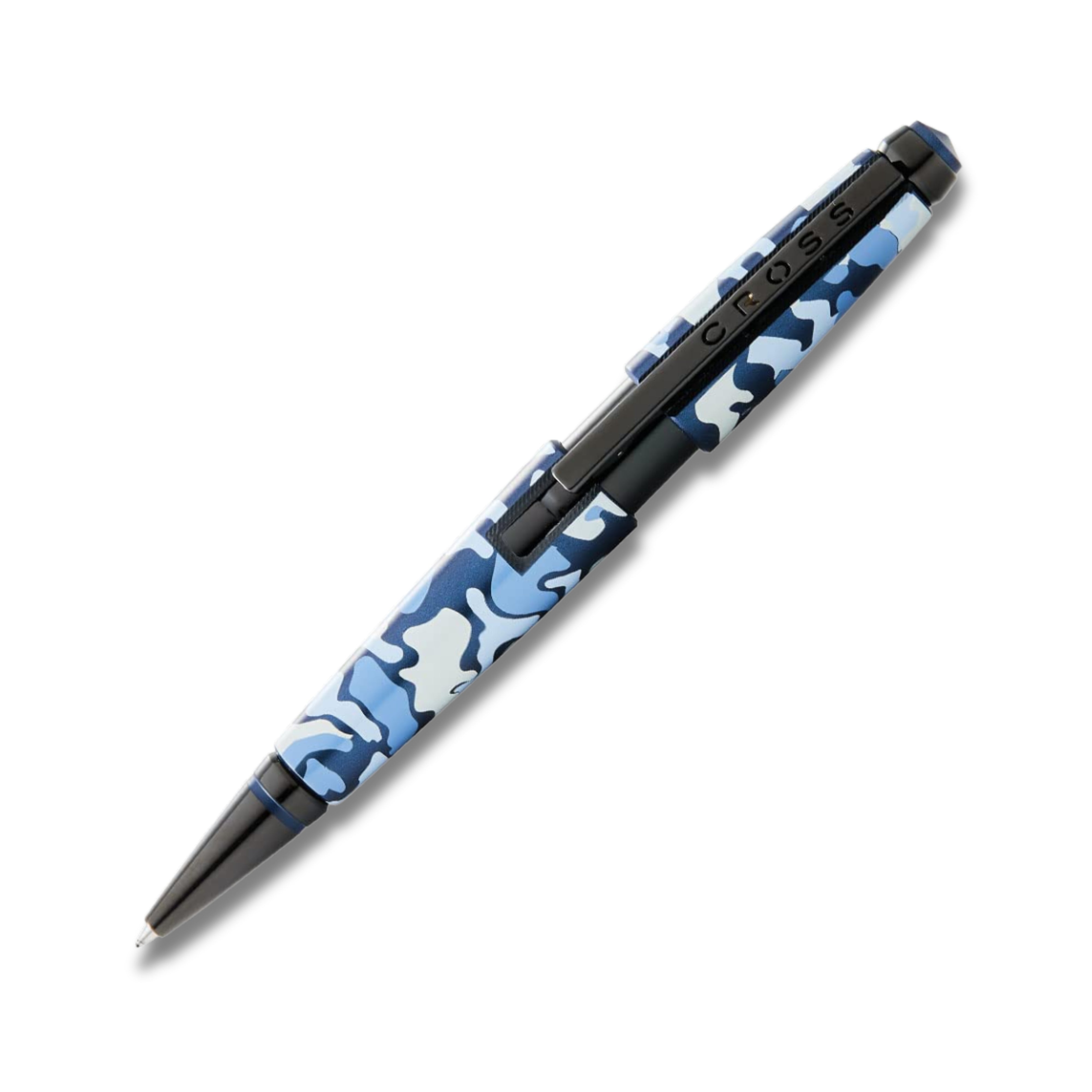 Cross Edge Blue Camouflage Pattern Gel Rollerball Pen