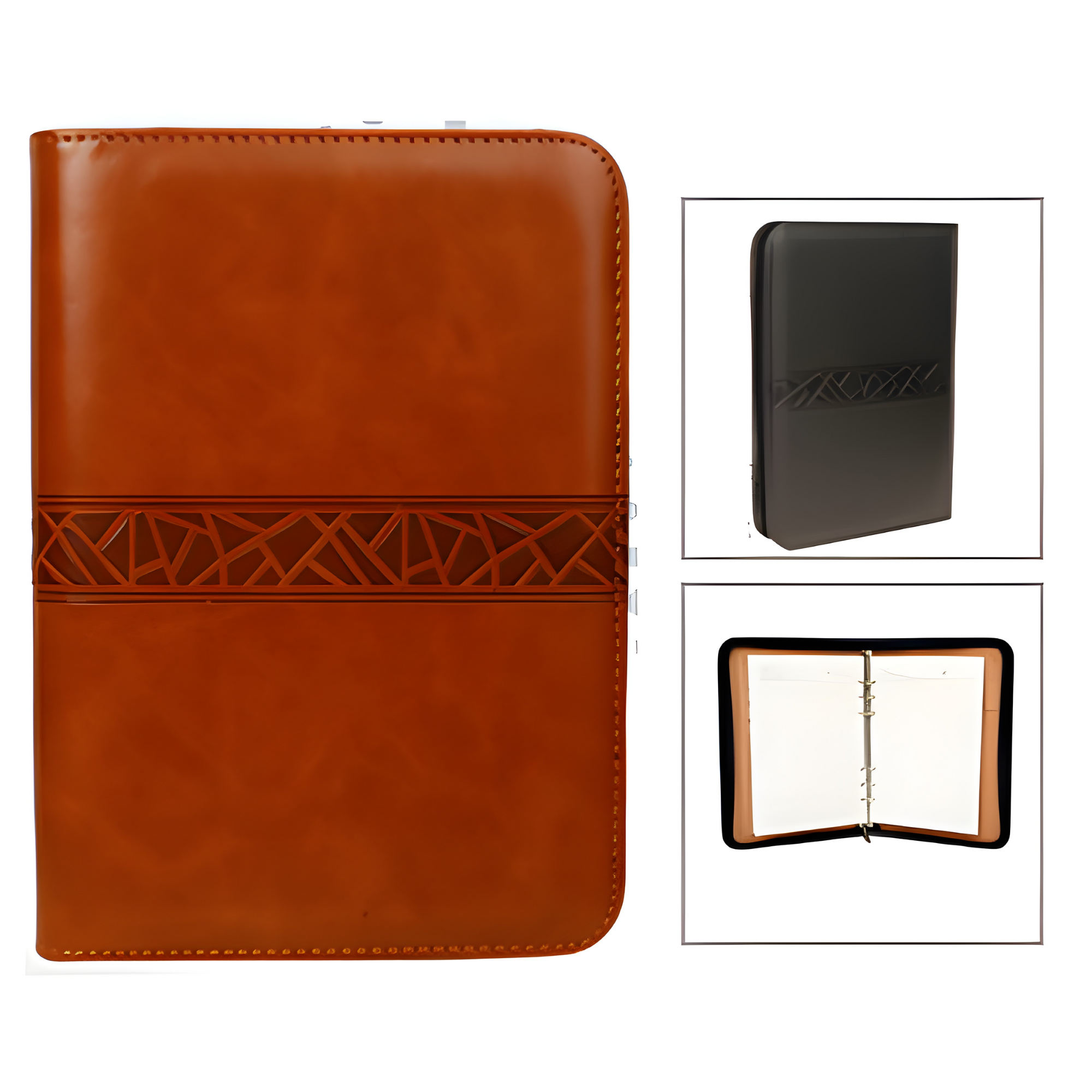 FUZO - The Agent Notebook Set-Zipped Leatherette Organizer with Calculator