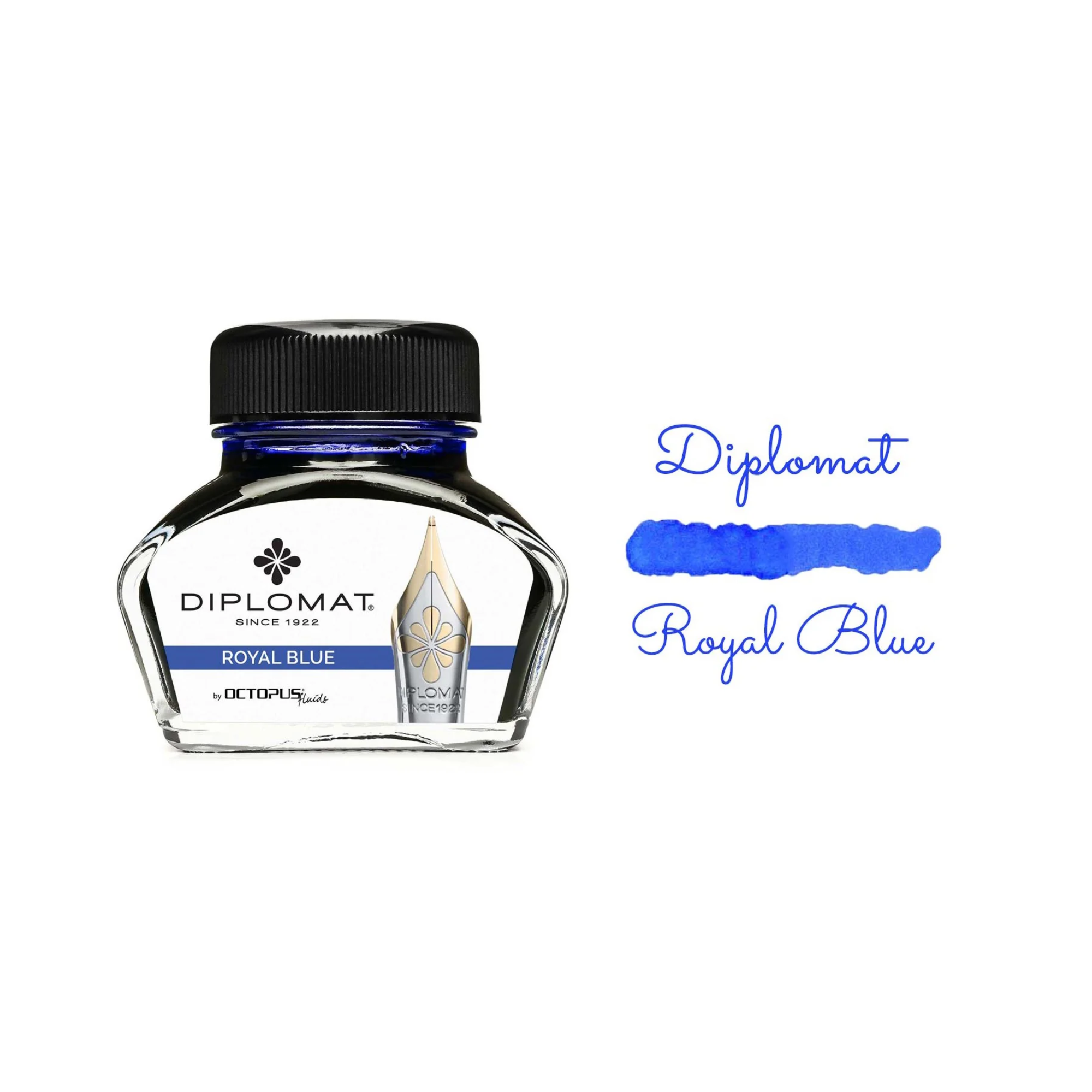 Diplomat Octopus Royal Blue Ink Bottle (30ml)